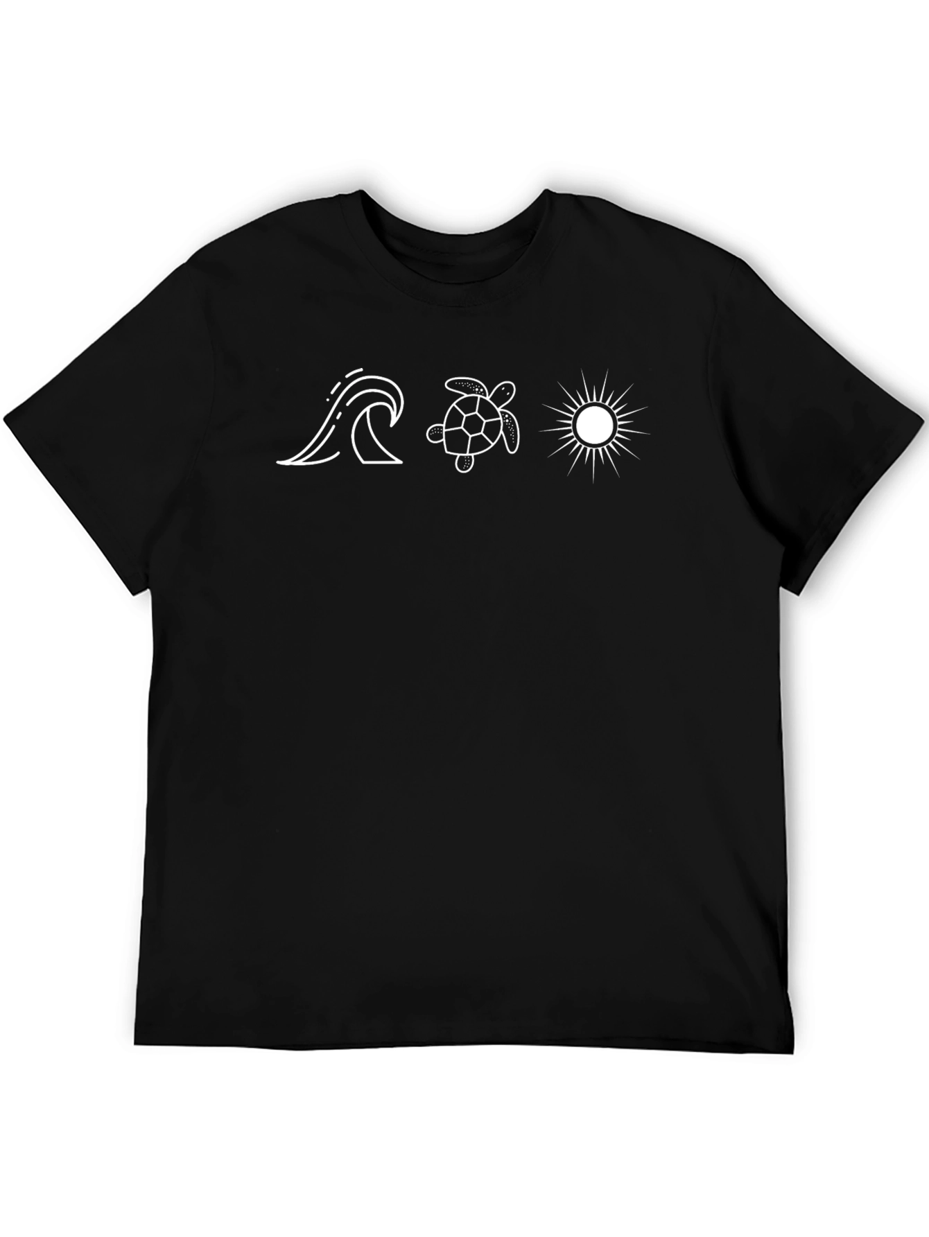 Ocean Life T-Shirt - Wave Turtle Sun Design