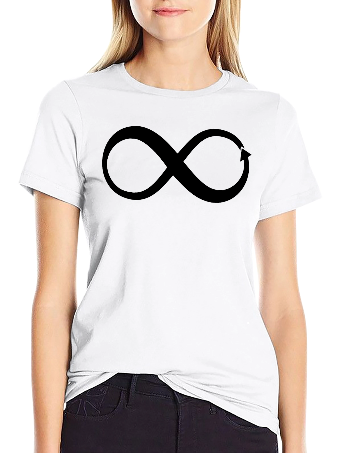 Infinity Loop Arrow T-Shirt - Black