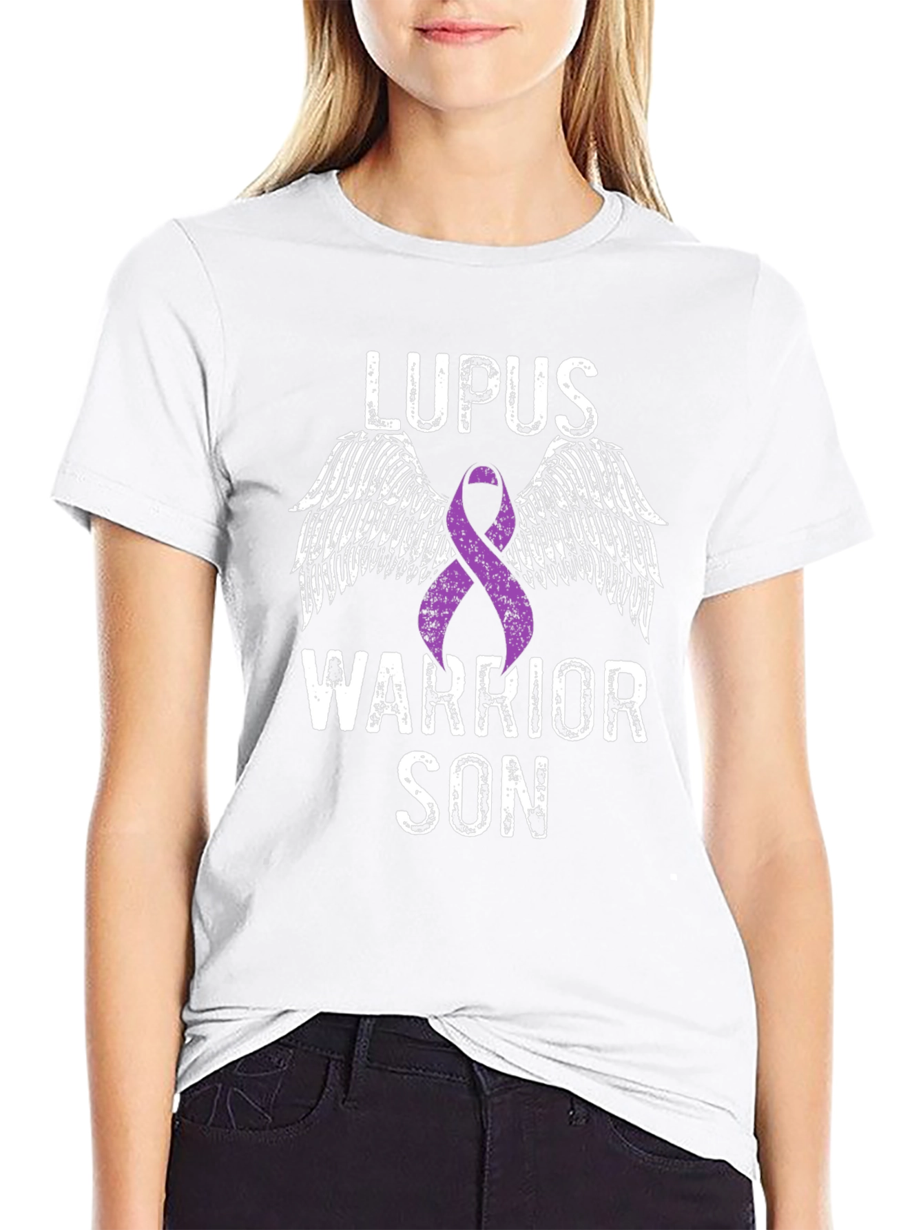Lupus Warrior Son T-Shirt - Purple Ribbon Awareness