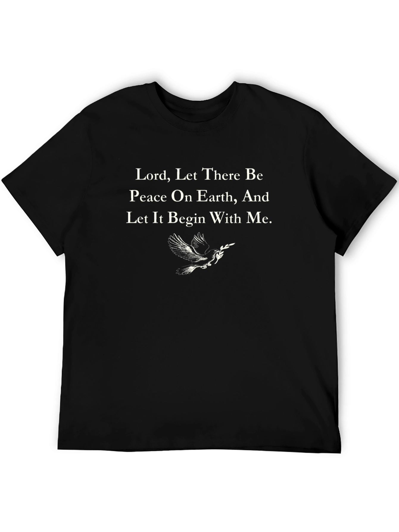 Peace On Earth Graphic Tee - Black