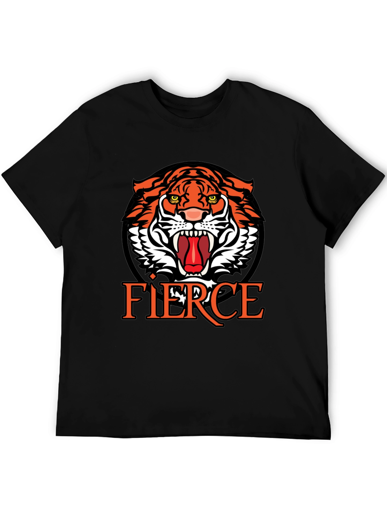 Fierce Tiger Graphic Print T-Shirt