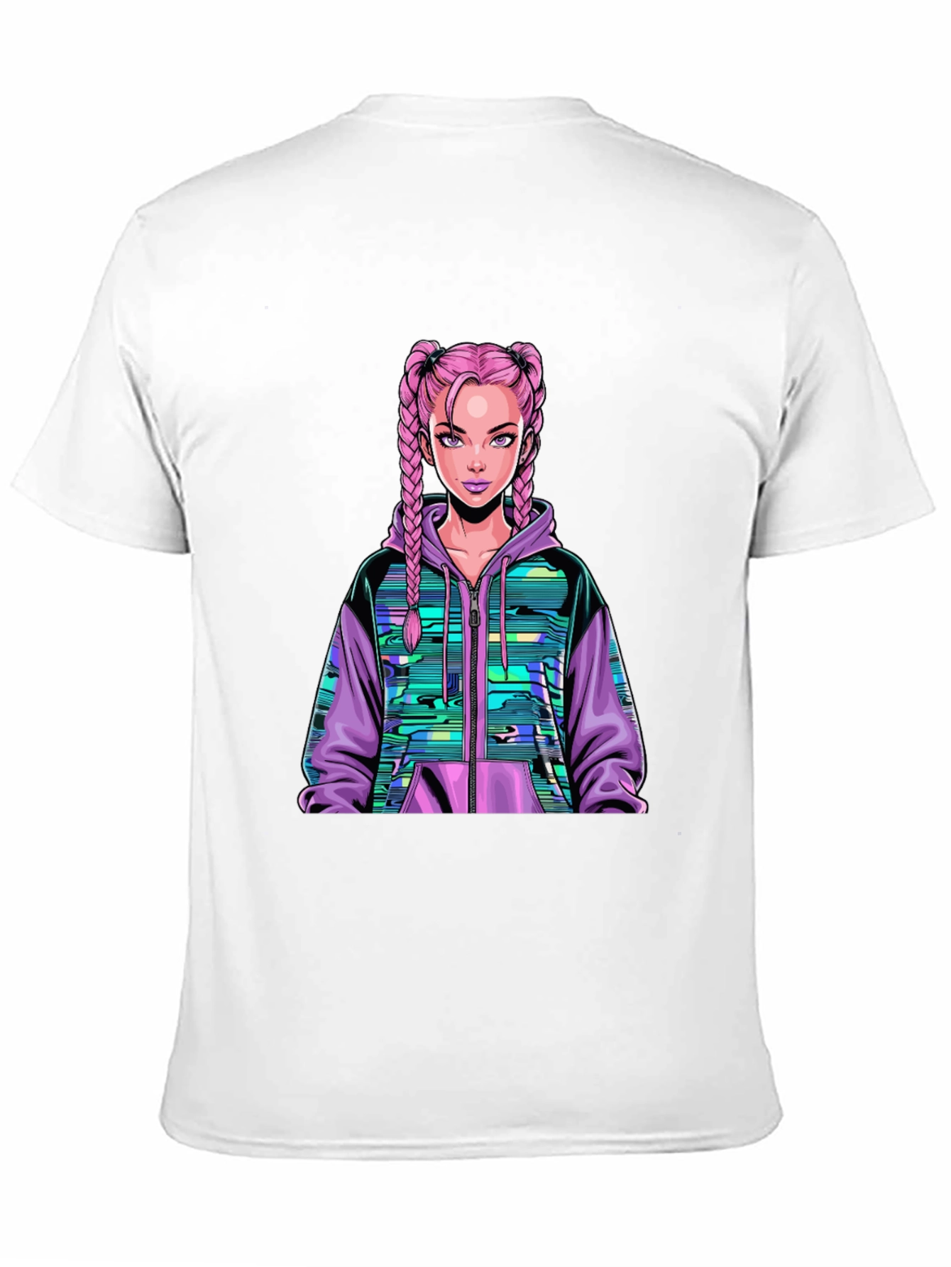 Graphic Tee: Pink Haired Anime Girl