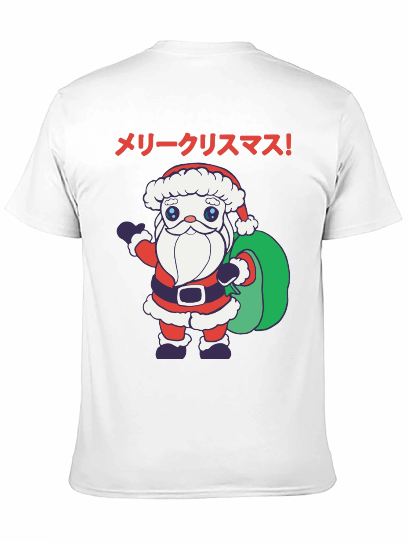 Japanese Santa T-Shirt - Merry Christmas Graphic Tee