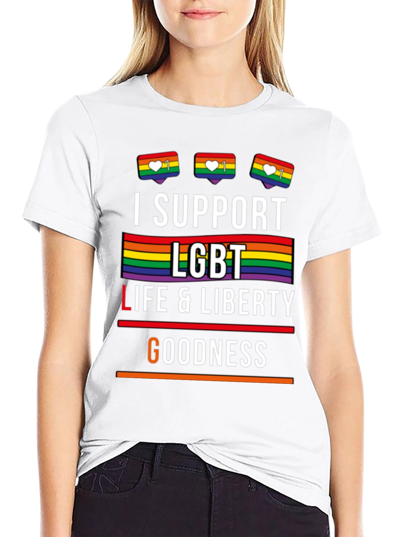 I Support LGBT T-Shirt - Pride Life Liberty
