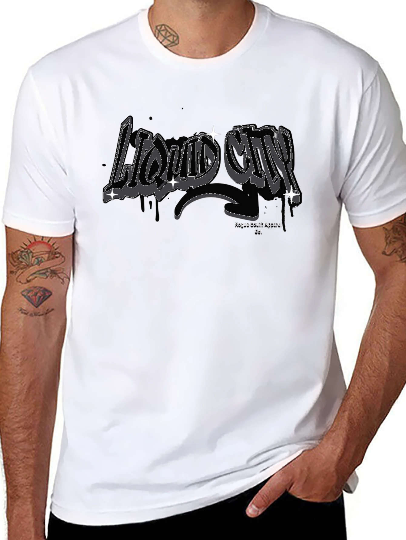 Liquid City Black T-Shirt