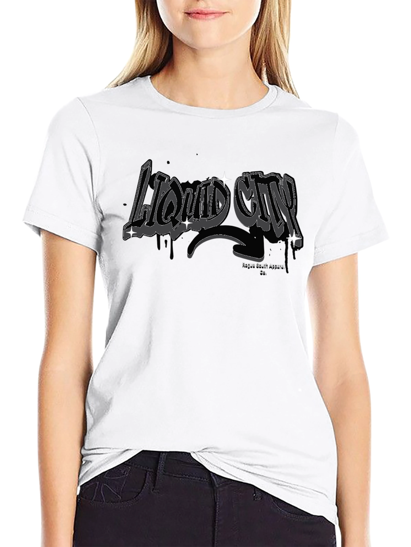 Liquid City Black T-Shirt