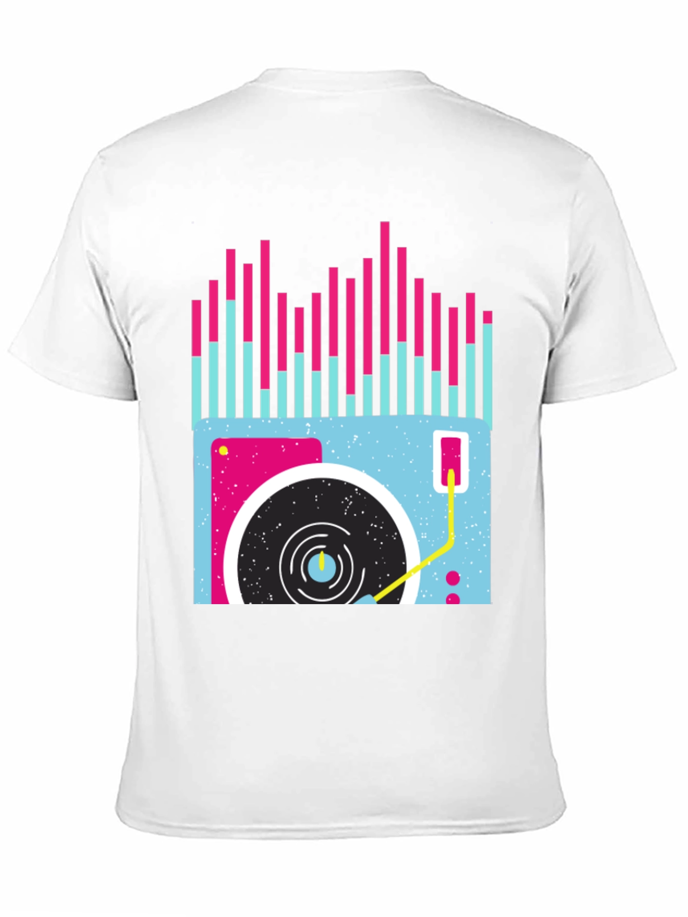 Retro Turntable Graphic Tee - Black