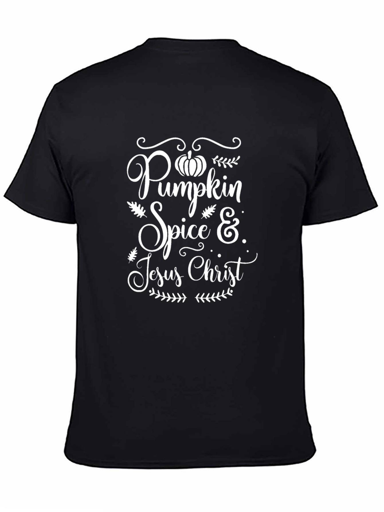 Pumpkin Spice & Jesus Christ Black T-Shirt