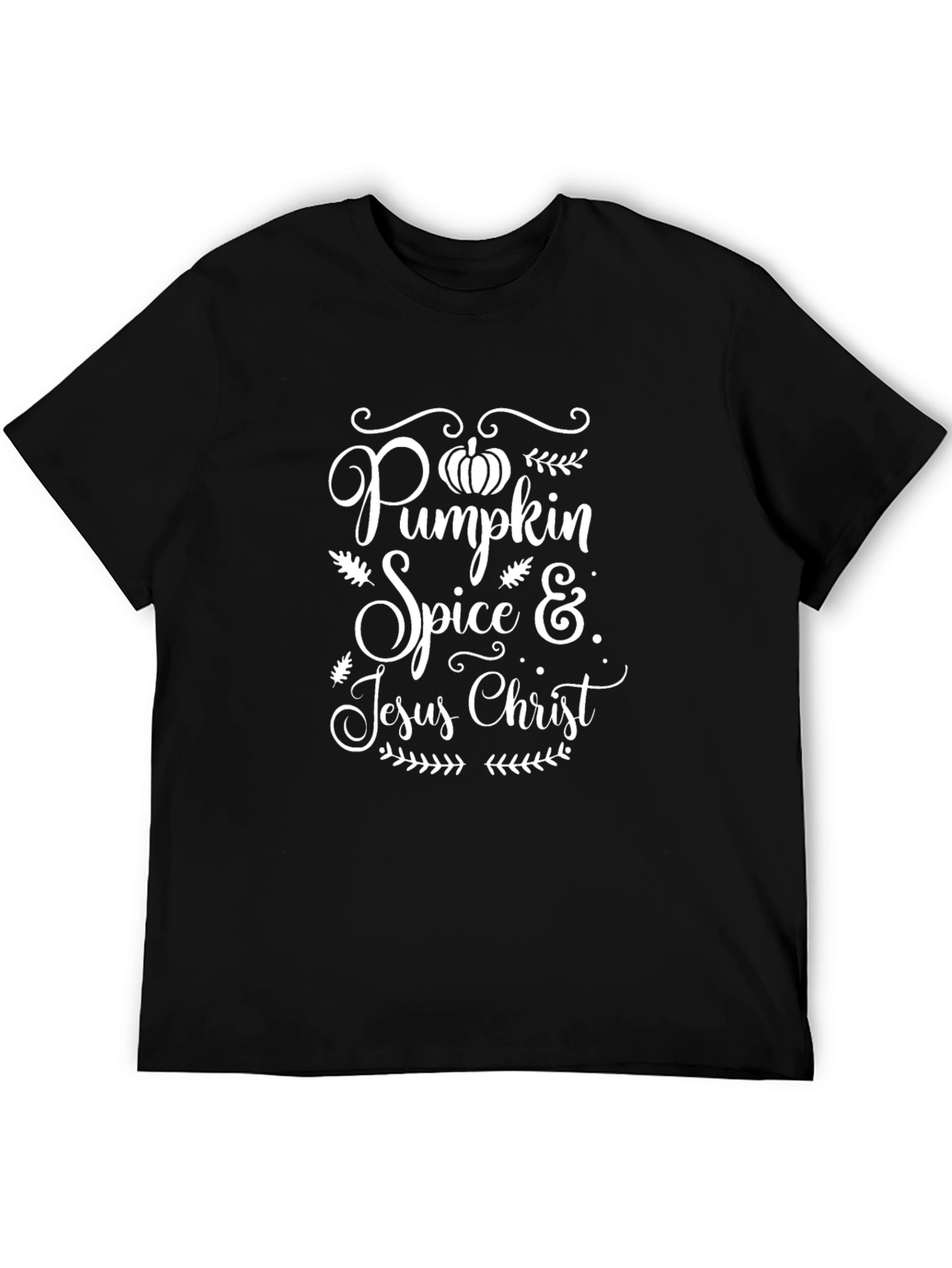 Pumpkin Spice & Jesus Christ Black T-Shirt