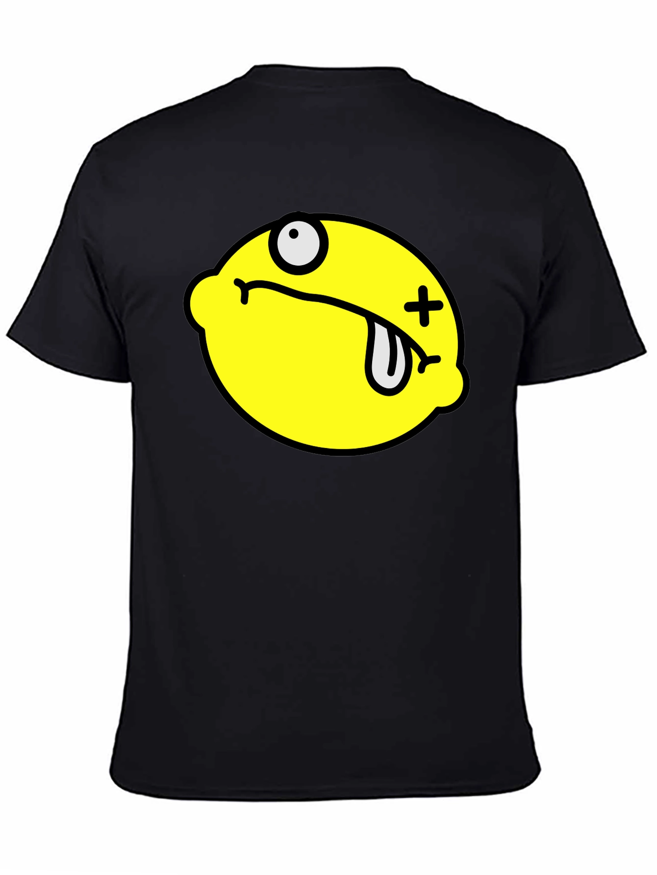 Funny Dead Lemon Graphic T-Shirt - Black