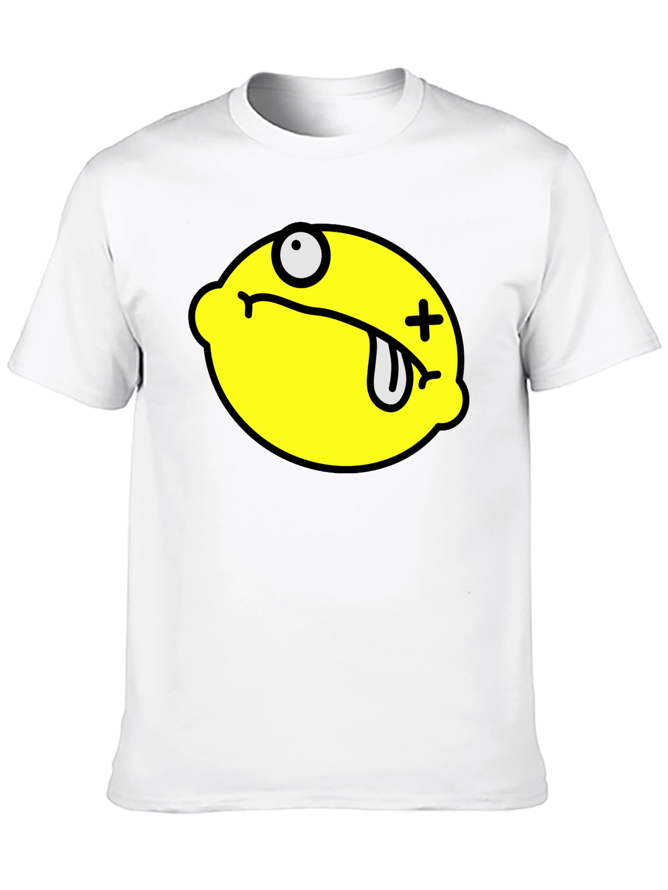 Funny Dead Lemon Graphic T-Shirt - Black