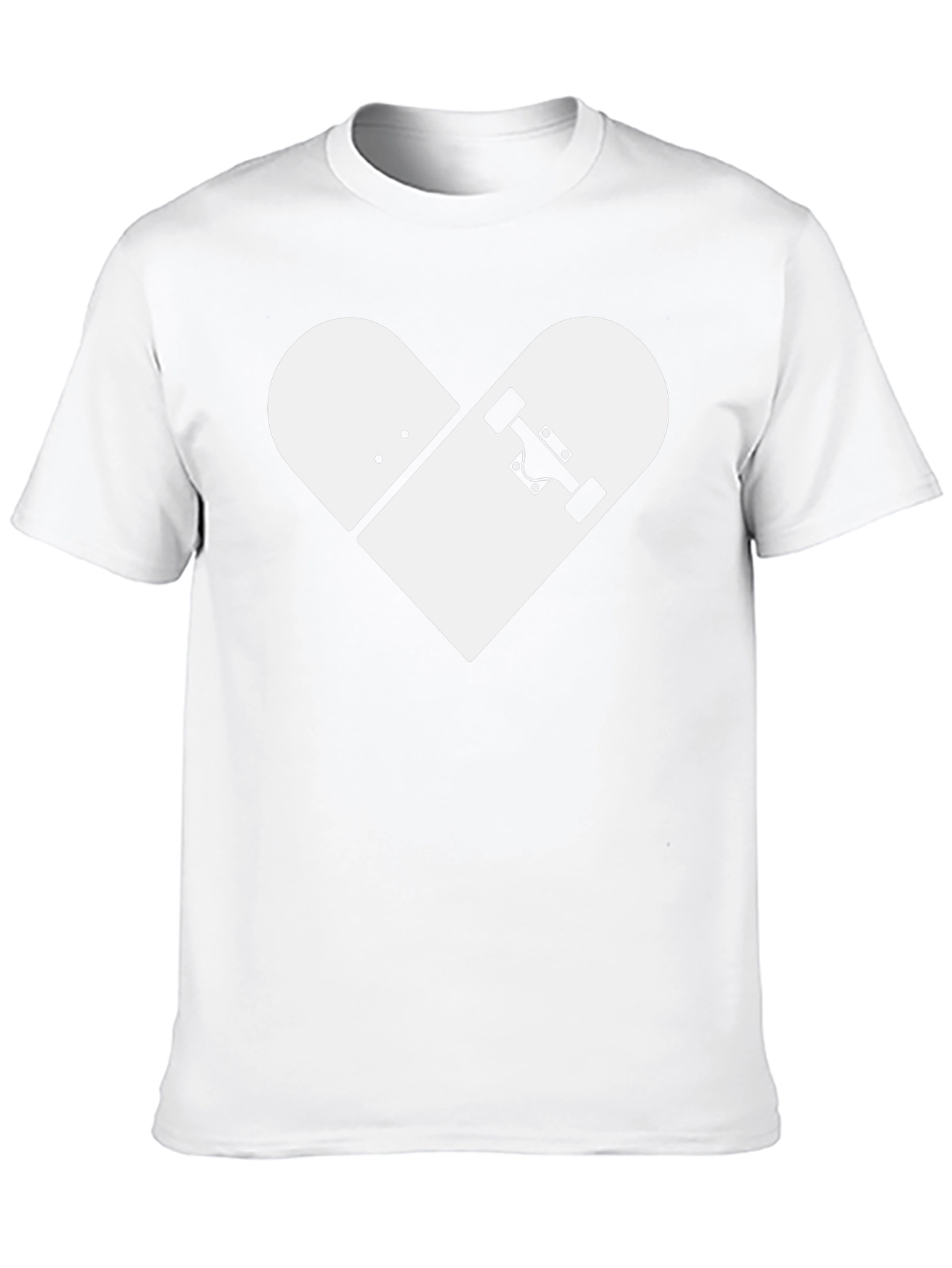 Skateboard Heart Graphic Tee - Black