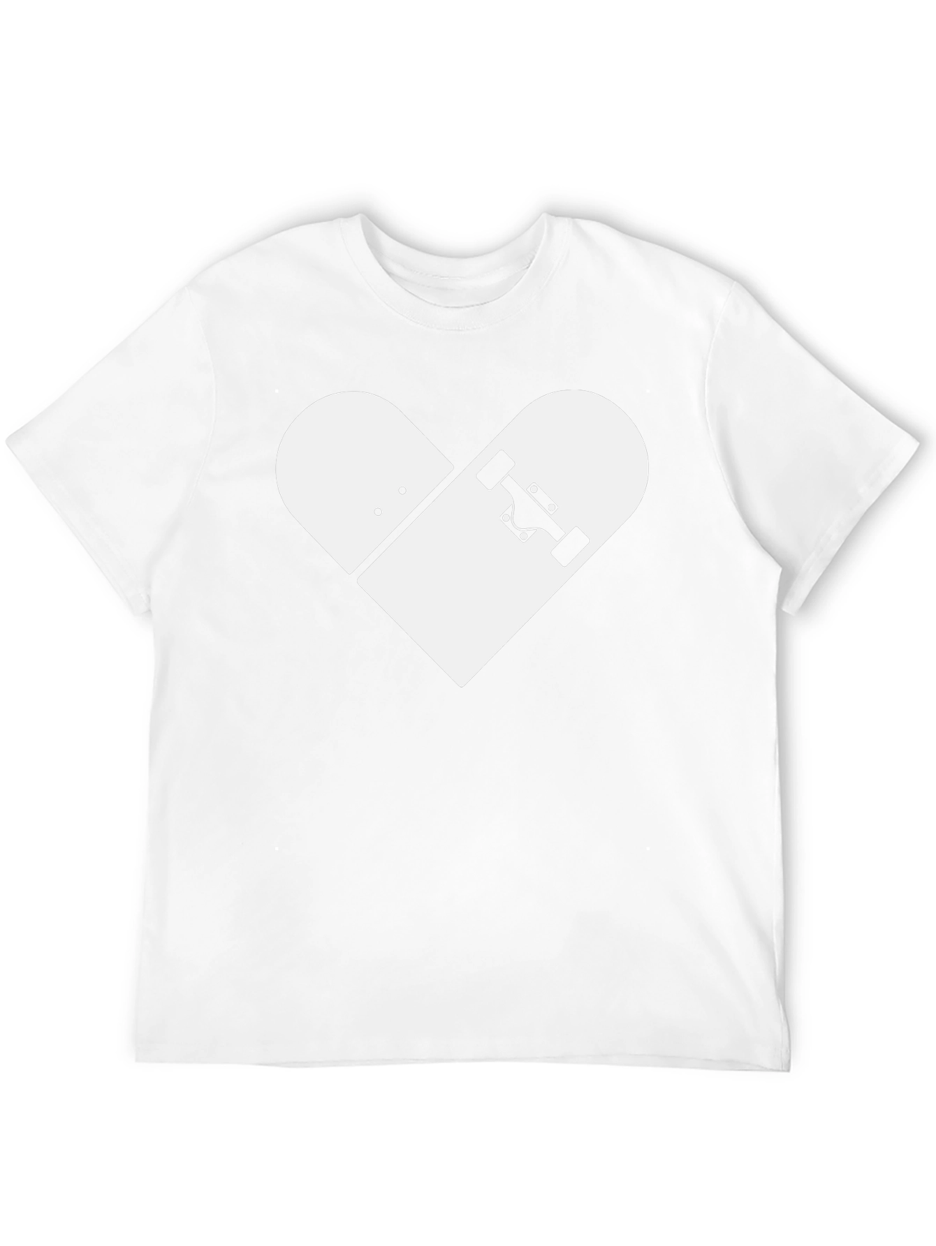 Skateboard Heart Graphic Tee - Black