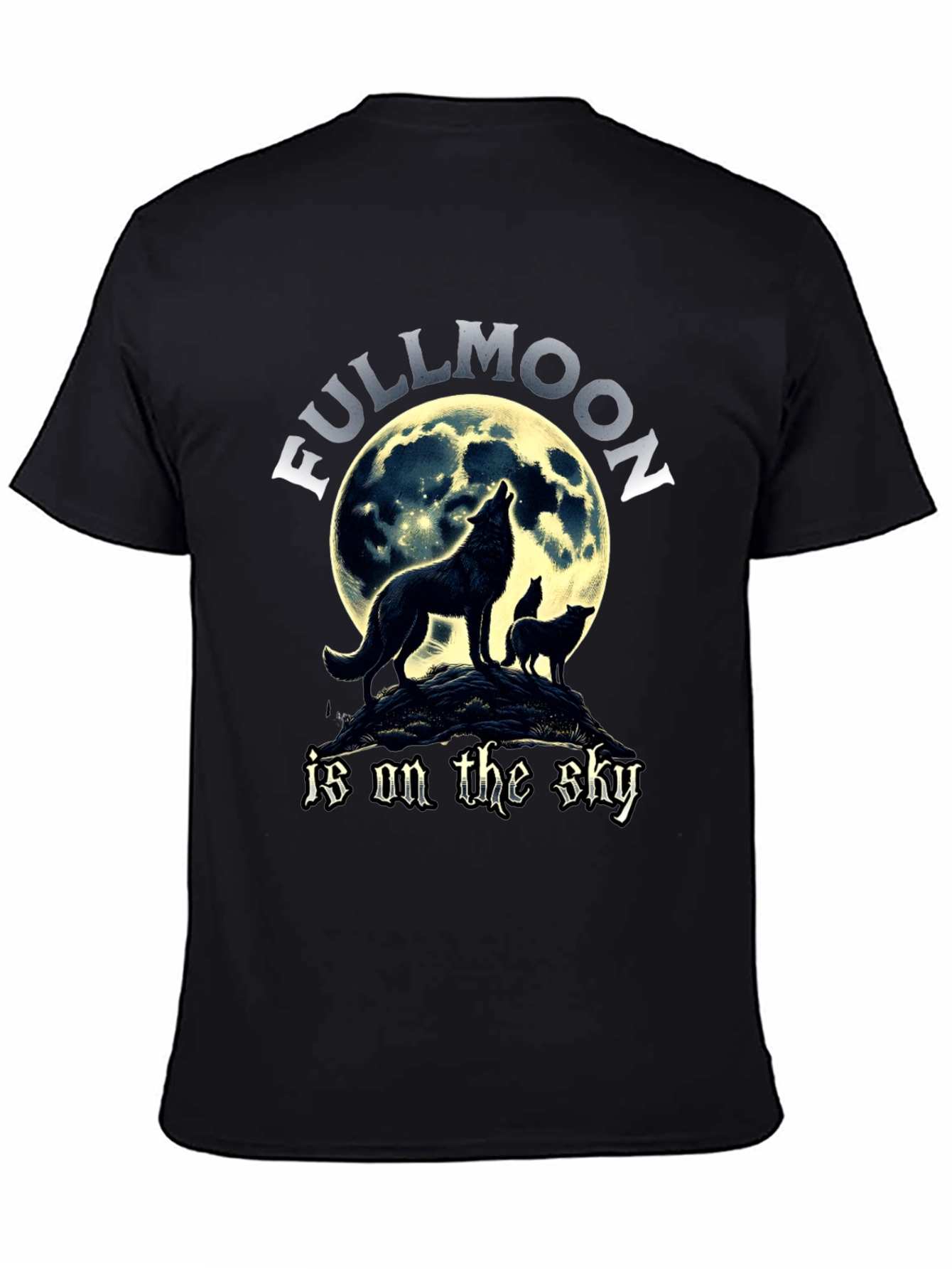 Full Moon Wolves Graphic T-Shirt