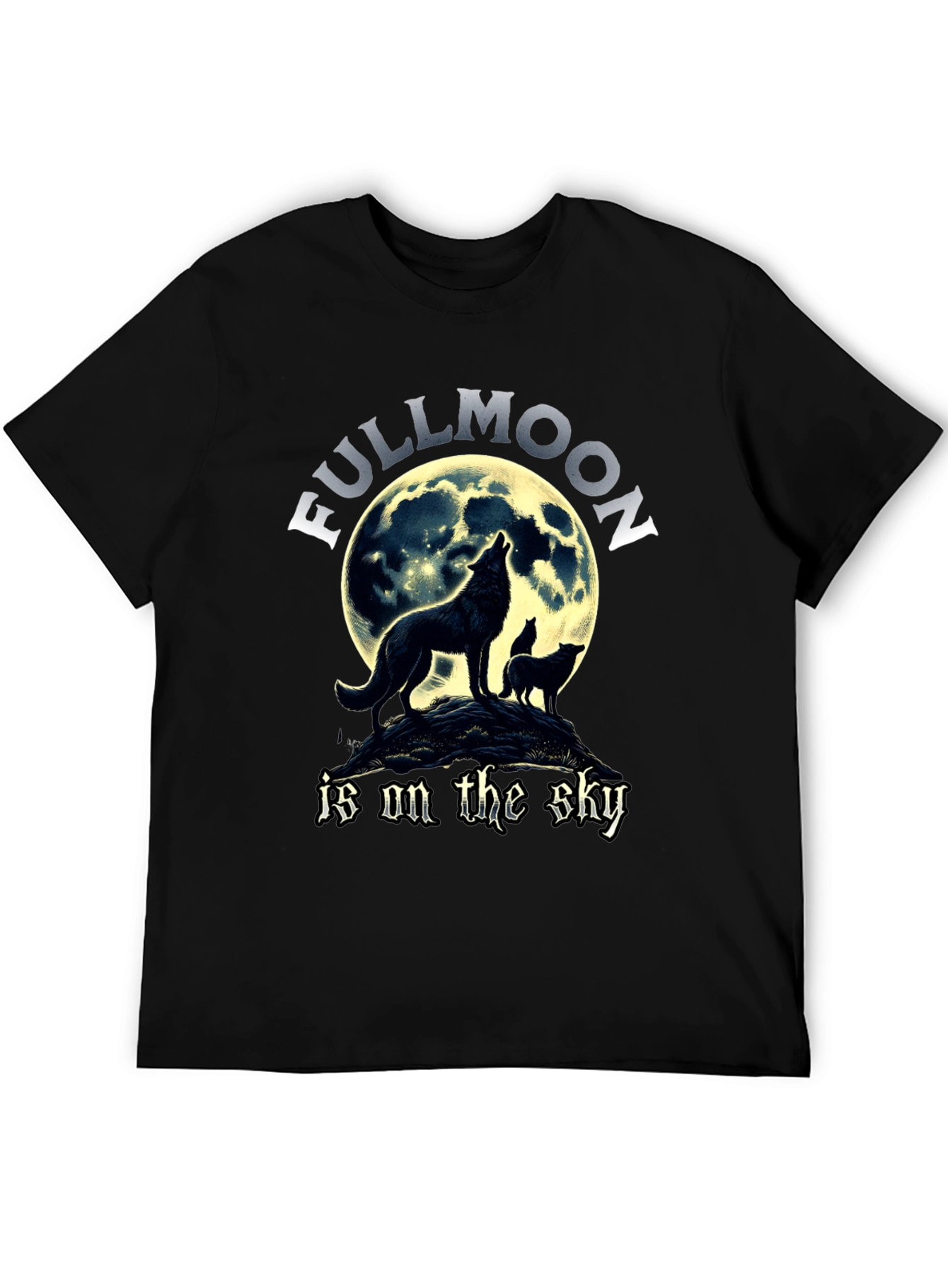 Full Moon Wolves Graphic T-Shirt