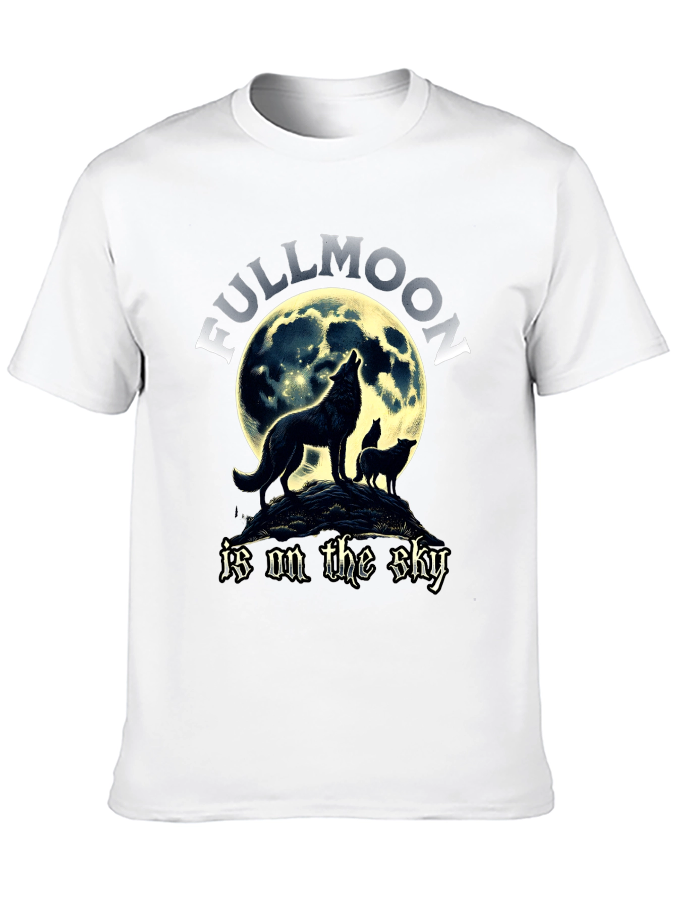 Full Moon Wolves Graphic T-Shirt