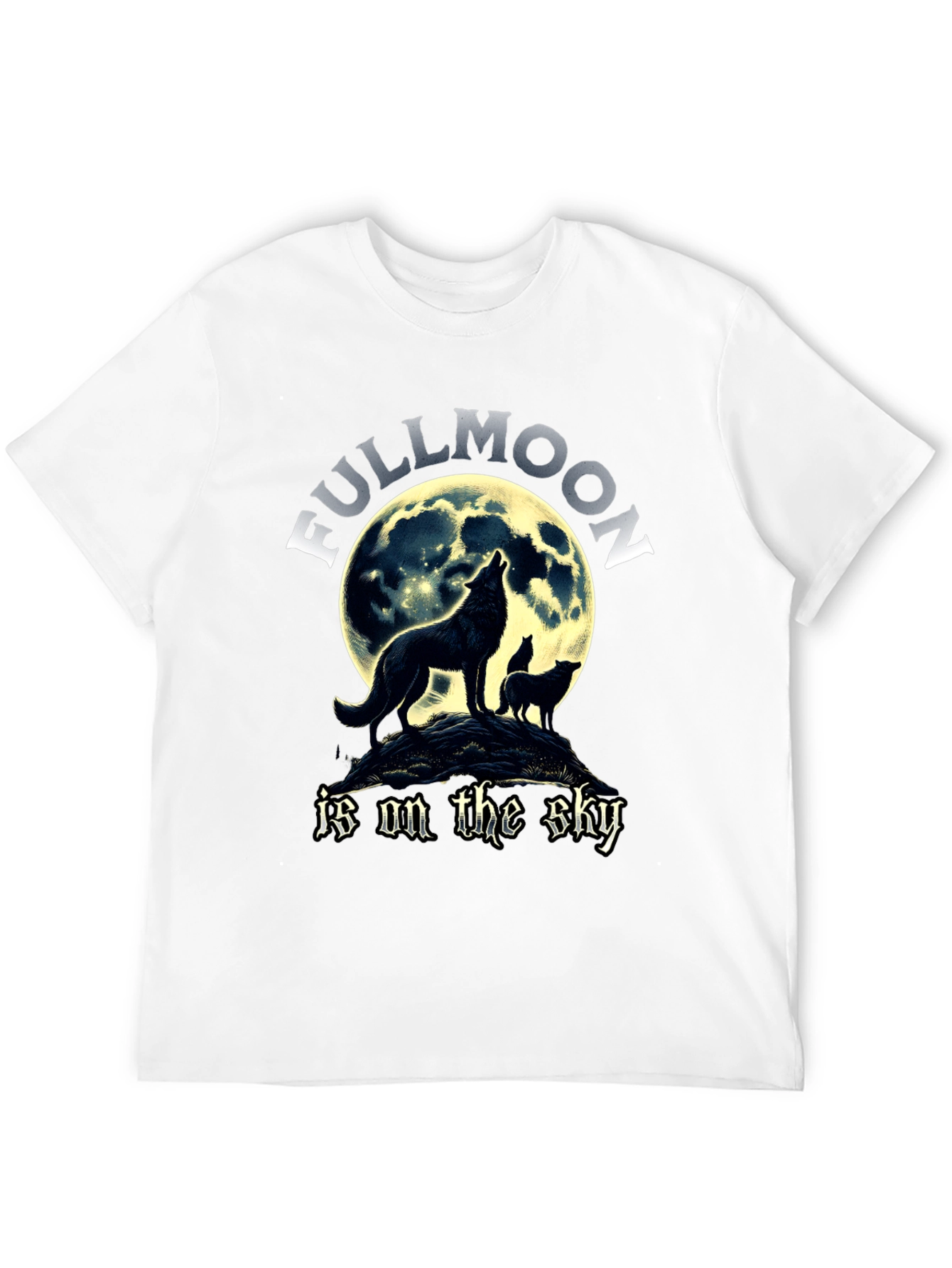 Full Moon Wolves Graphic T-Shirt