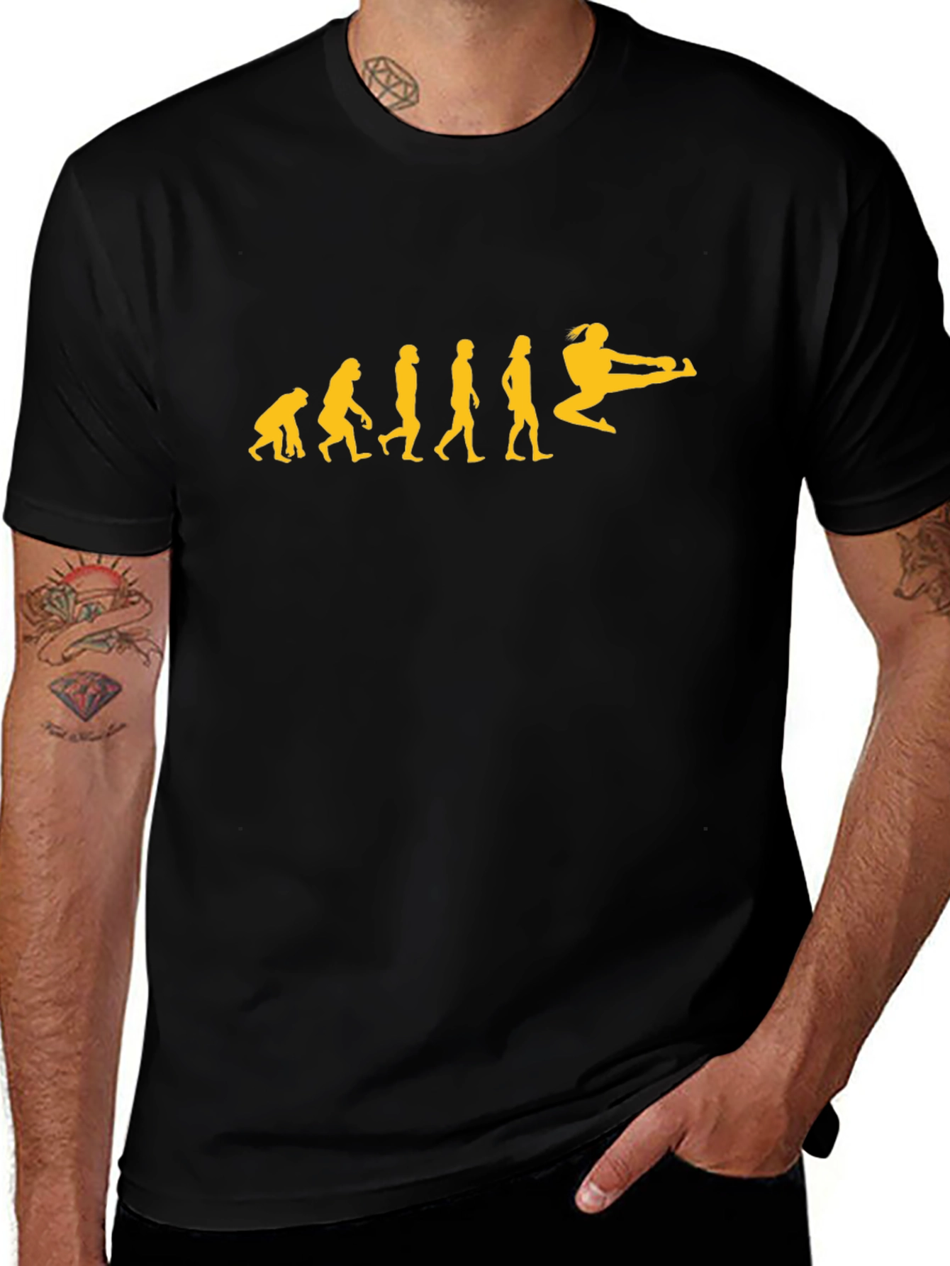 Evolution to Martial Arts Black T-Shirt