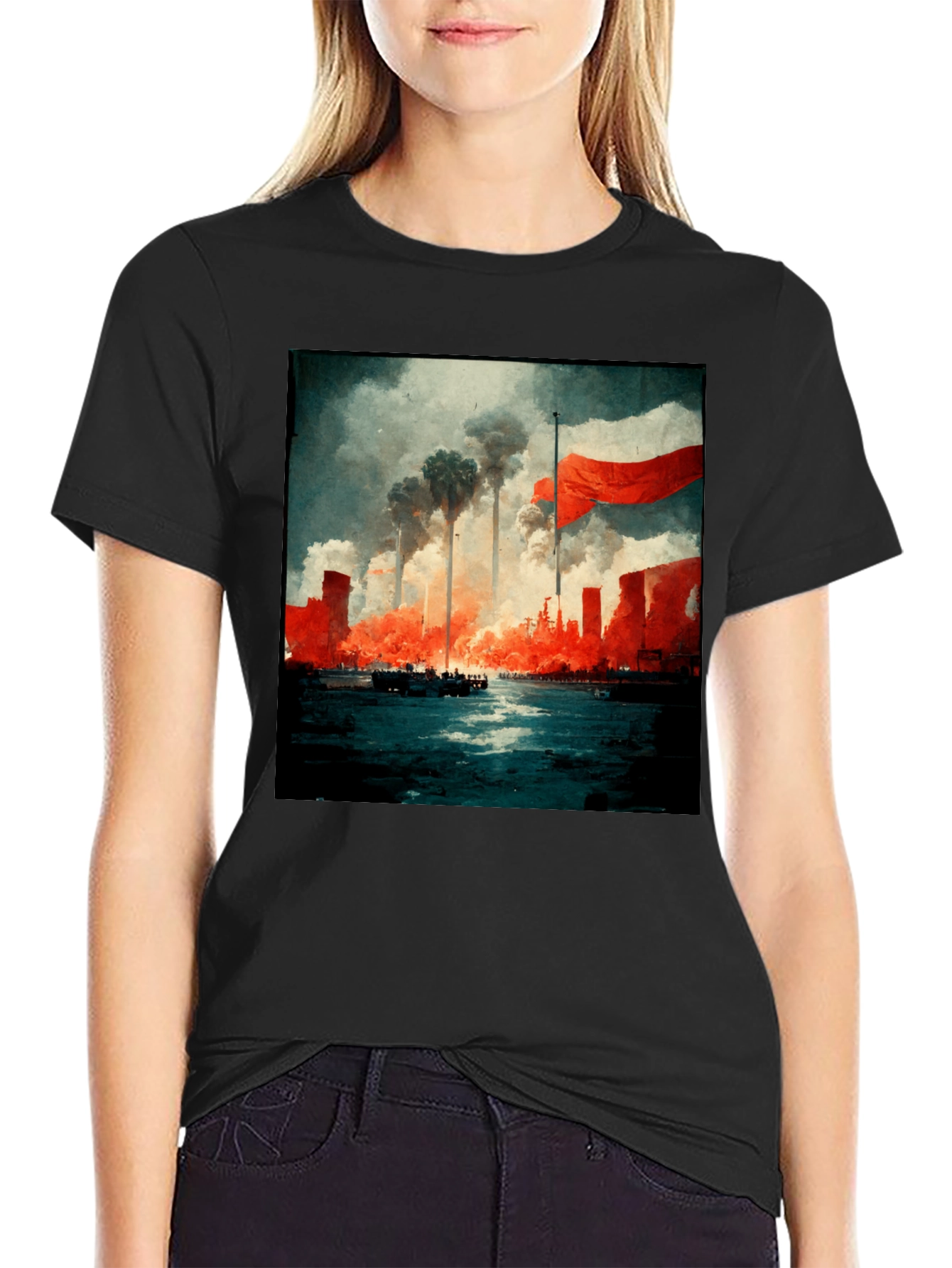 Industrial Inferno Graphic Tee - Black