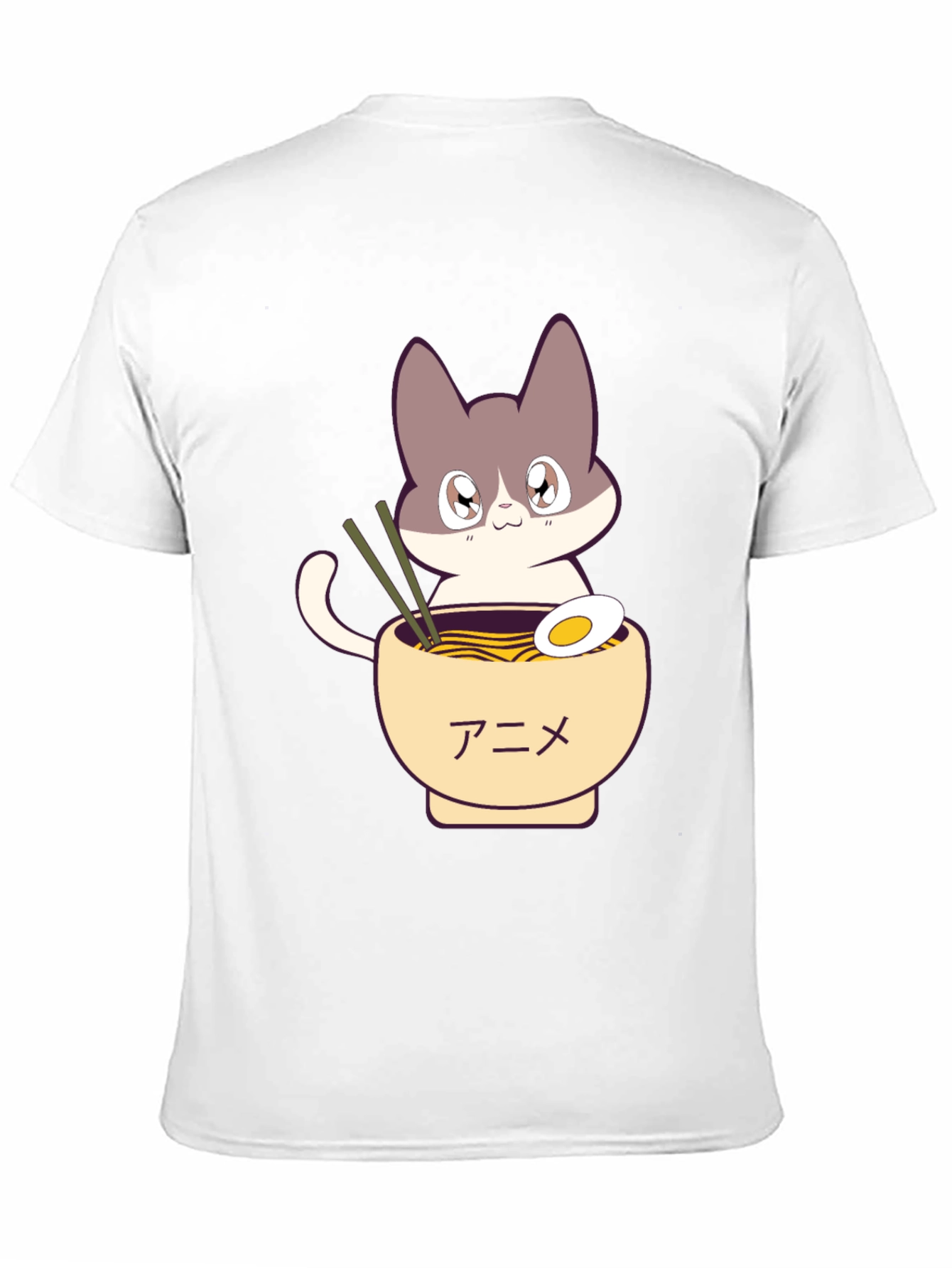 Anime Cat Ramen T-Shirt - Unique Graphic Tee
