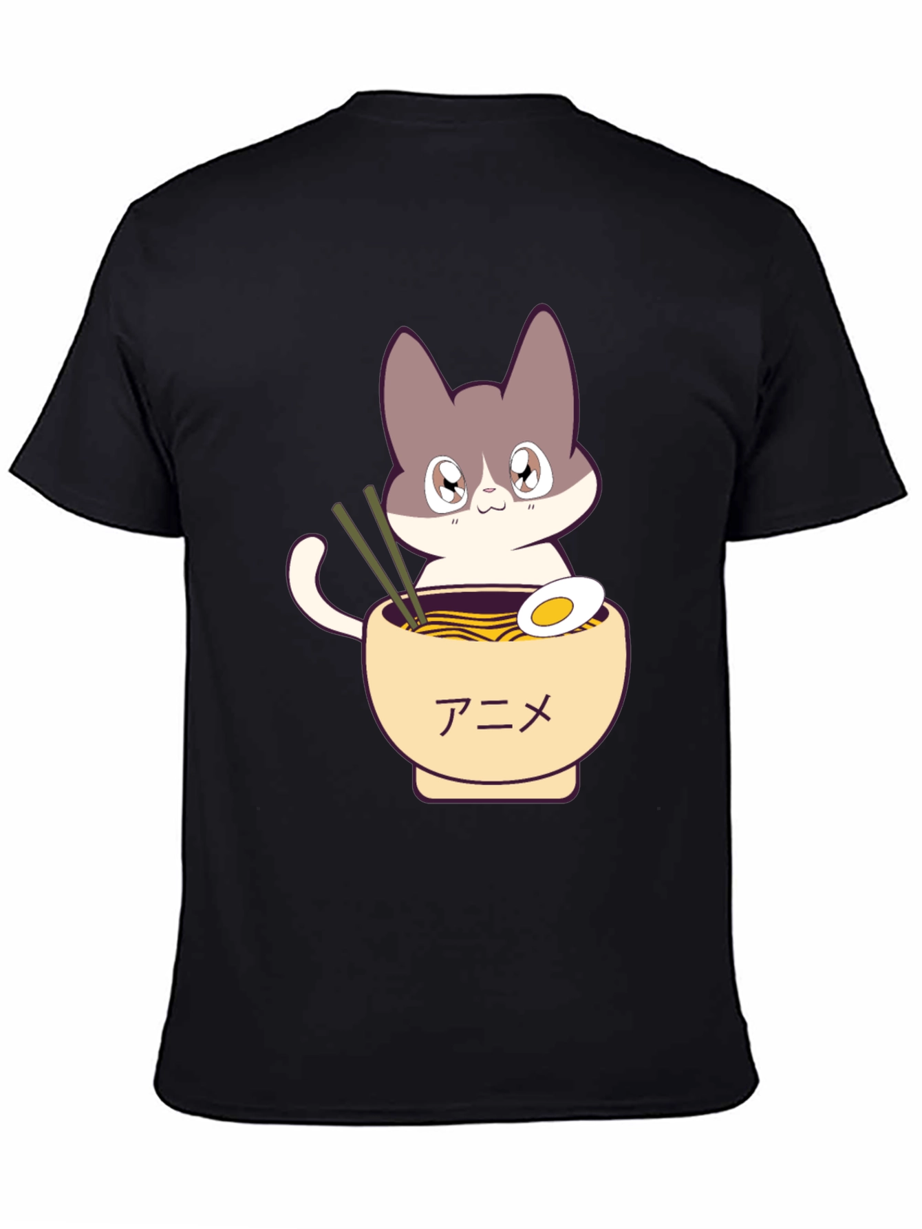 Anime Cat Ramen T-Shirt - Unique Graphic Tee