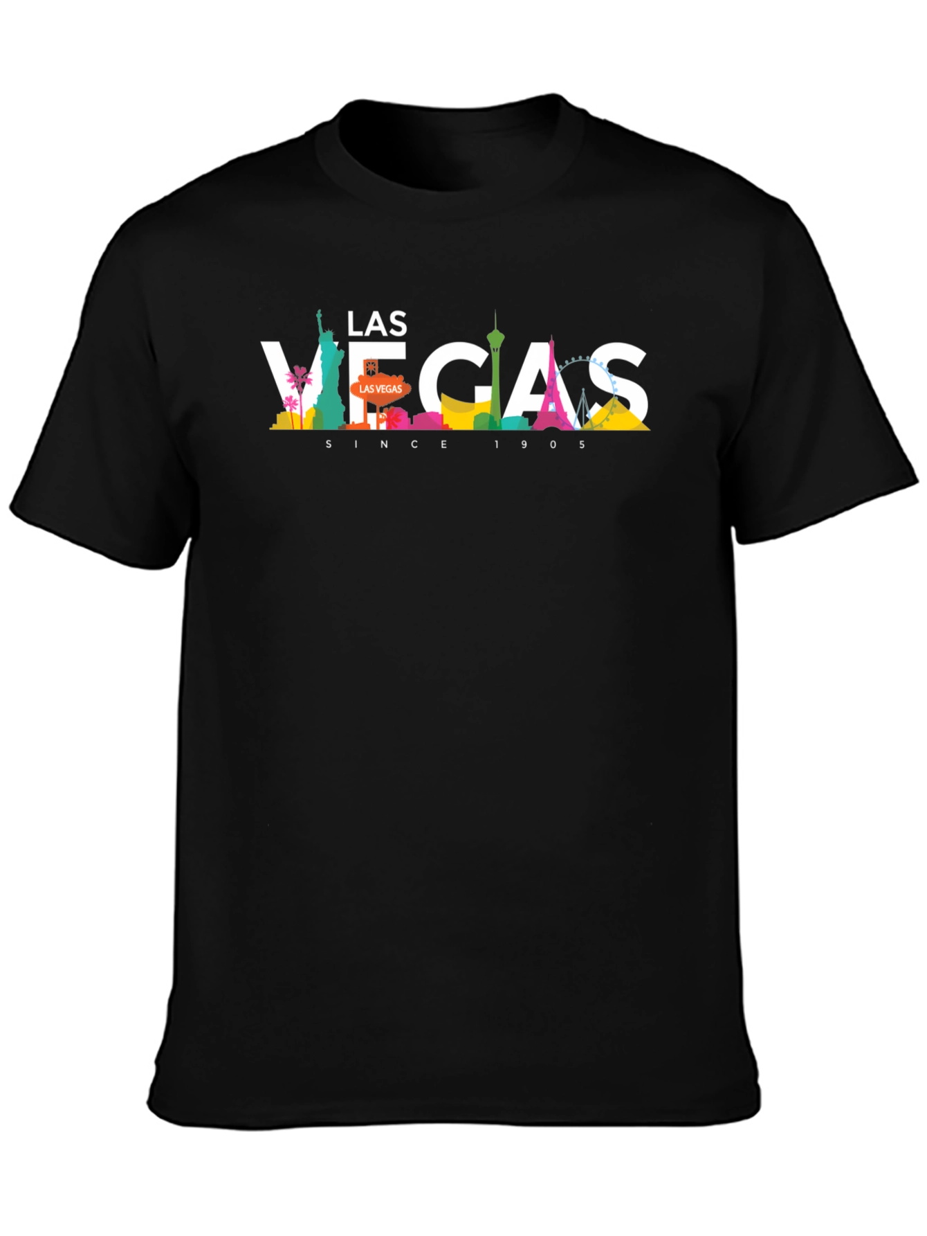 Las Vegas Skyline T-Shirt - Black