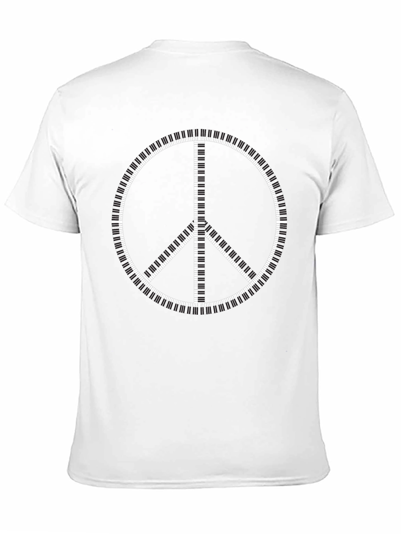 Piano Peace Sign T-Shirt - Music Lover Tee