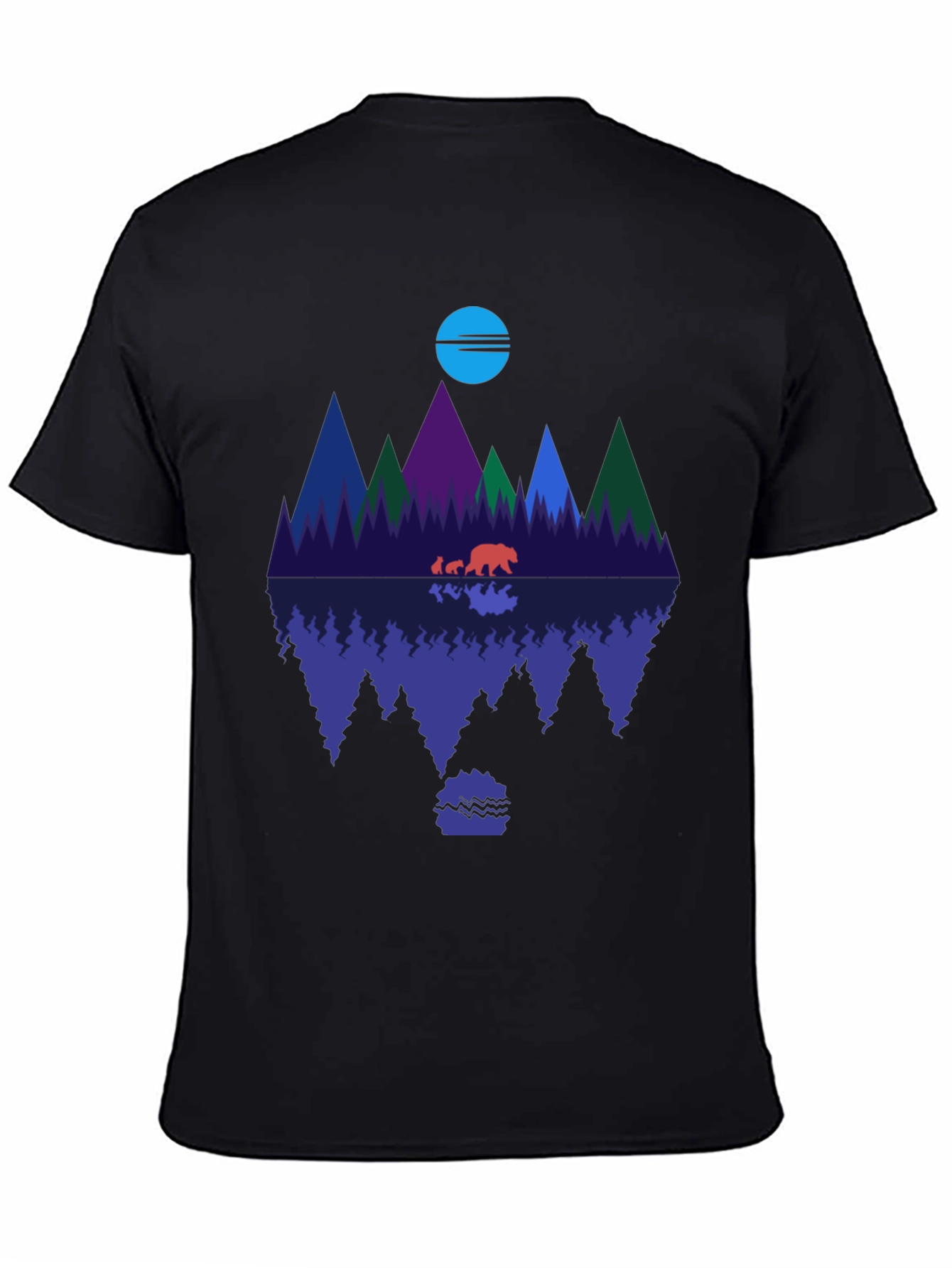 Bear Family Reflection Graphic Tee