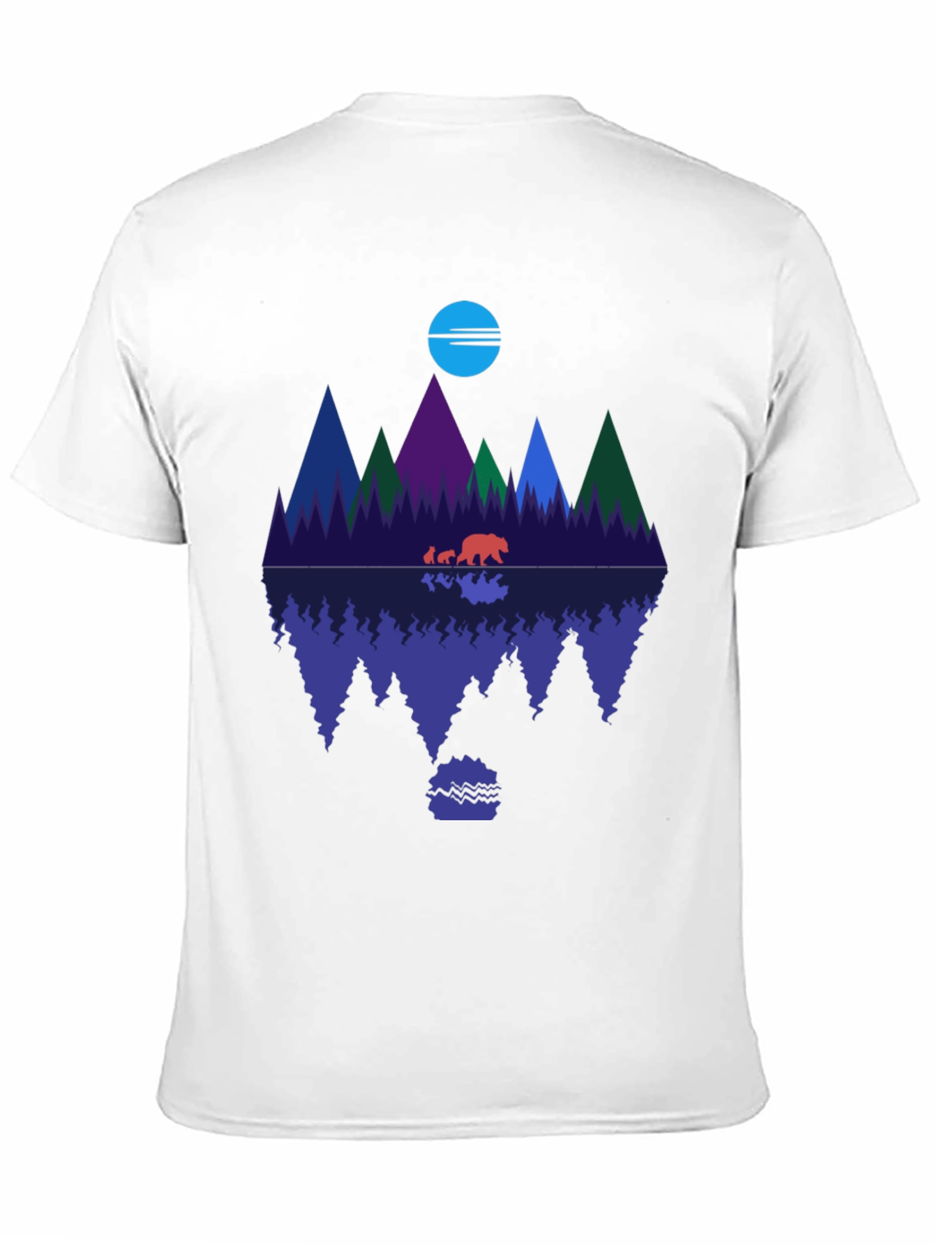 Bear Family Reflection Graphic Tee
