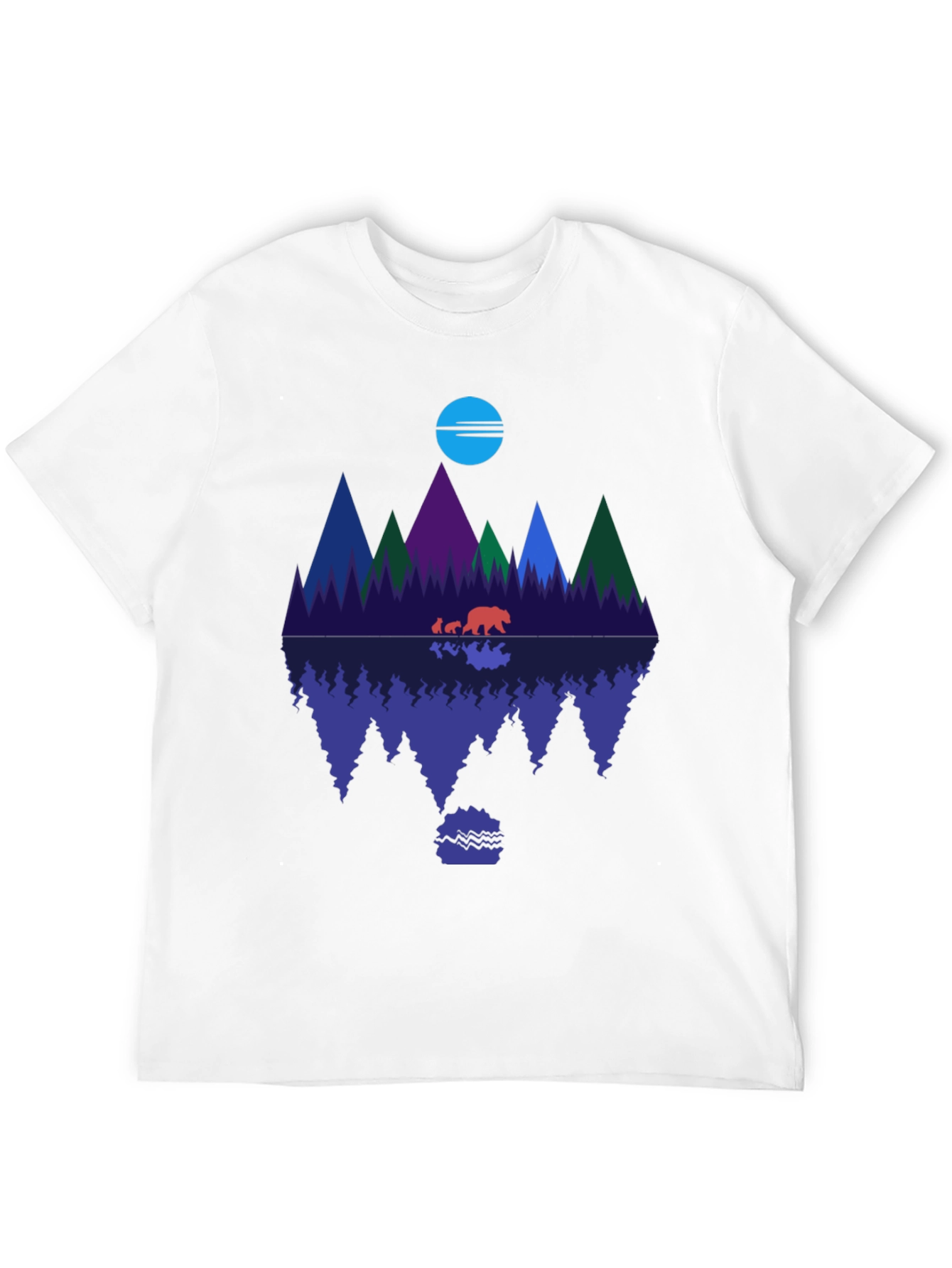 Bear Family Reflection Graphic Tee