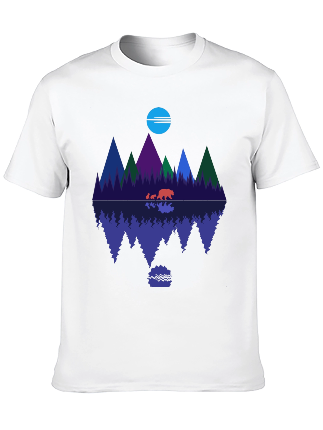 Bear Family Reflection Graphic Tee
