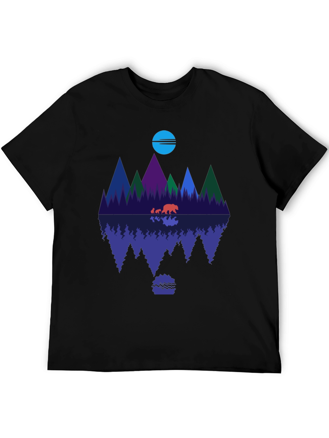 Bear Family Reflection Graphic Tee