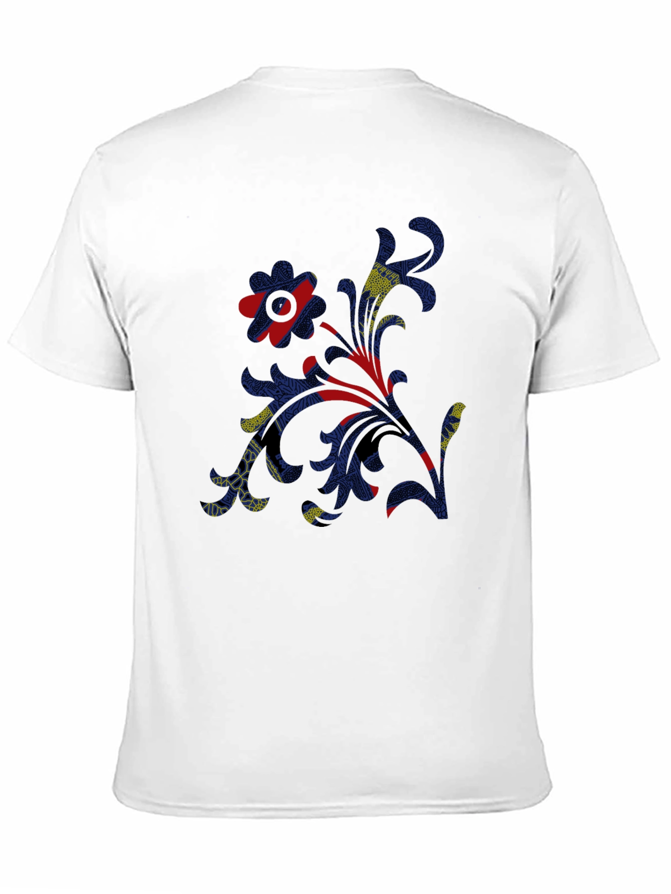 Abstract Print Mens Black T-Shirt
