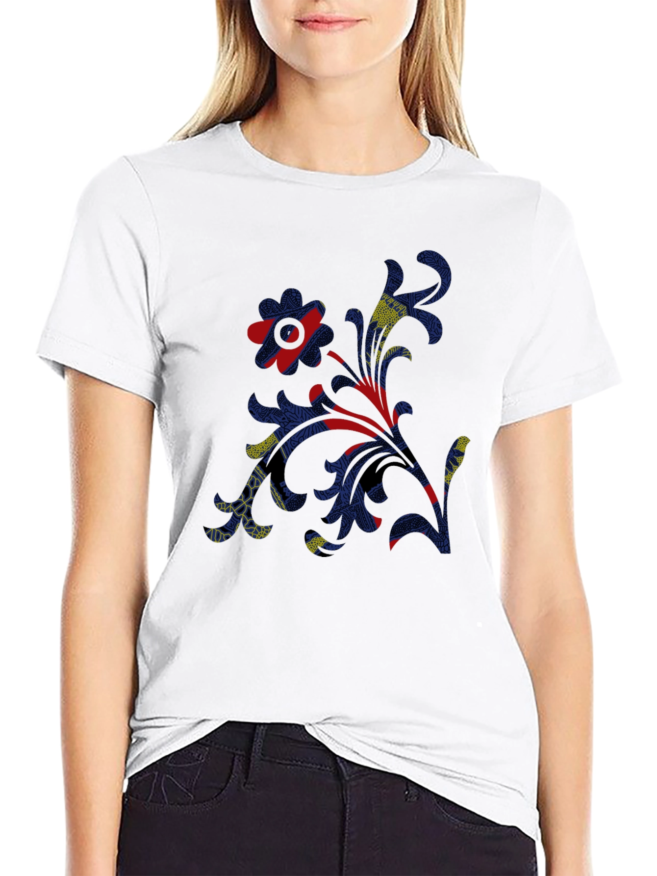 Abstract Print Mens Black T-Shirt