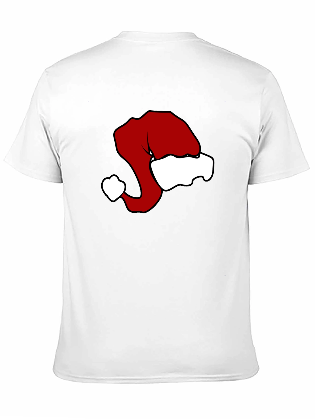 Festive Santa Hat Graphic Tee - Holiday Cheer!