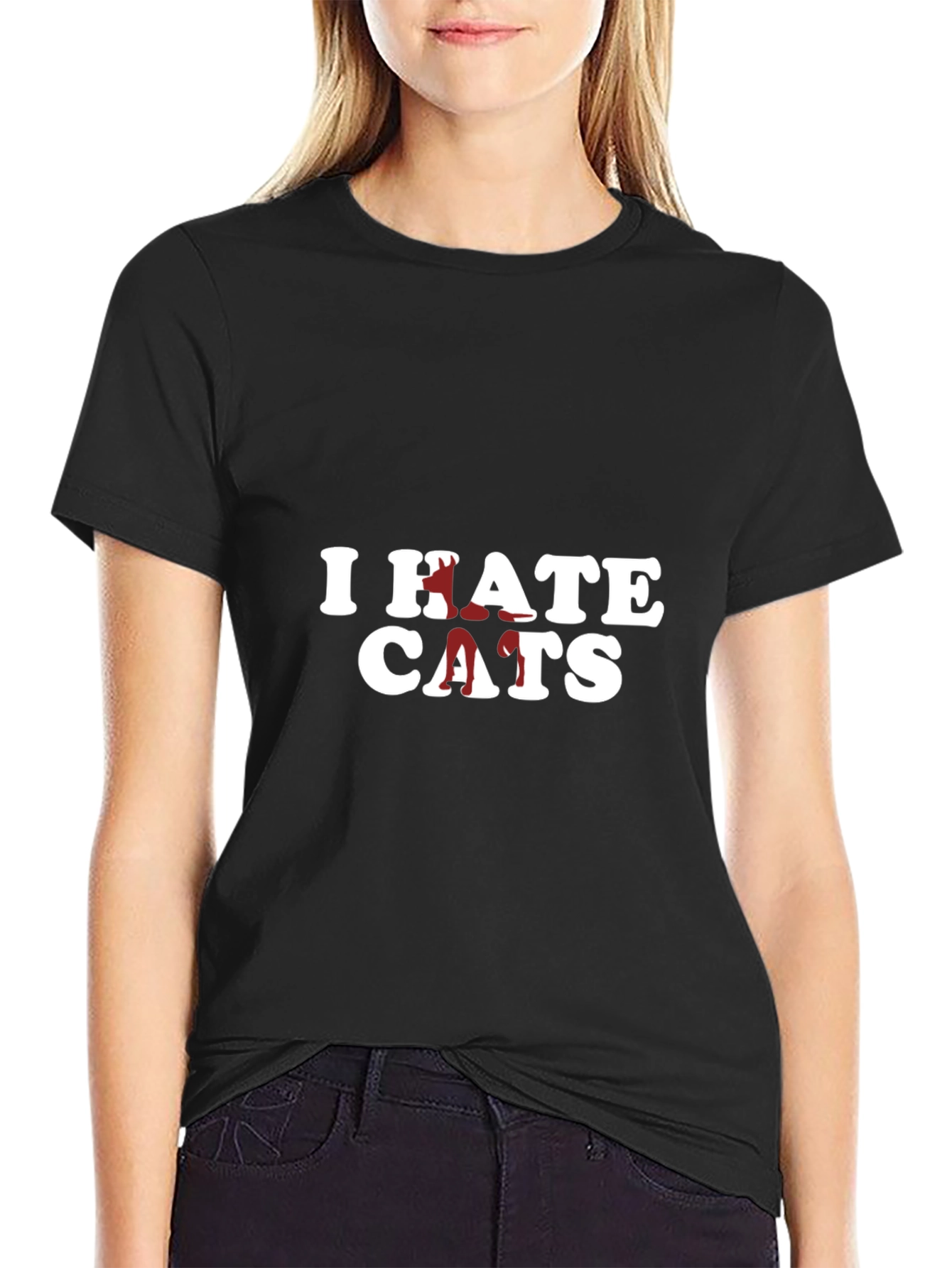I Hate Cats T-Shirt - Funny Graphic Tee