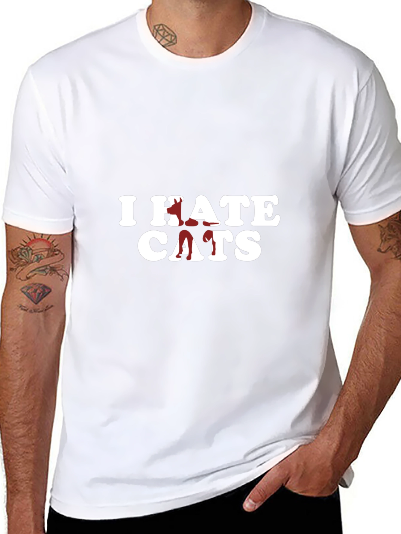 I Hate Cats T-Shirt - Funny Graphic Tee