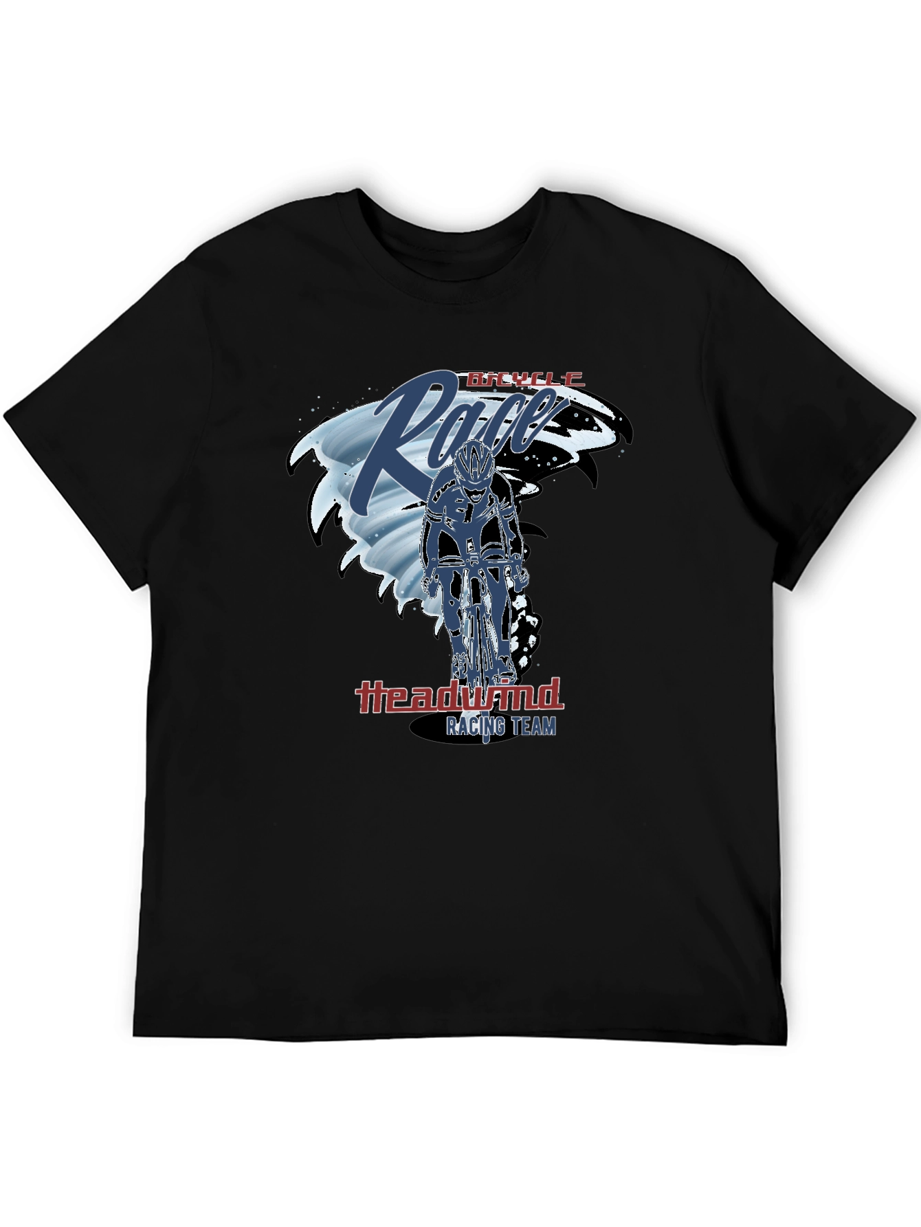 Bicycle Race T-Shirt - Headwind Racing Team - Black