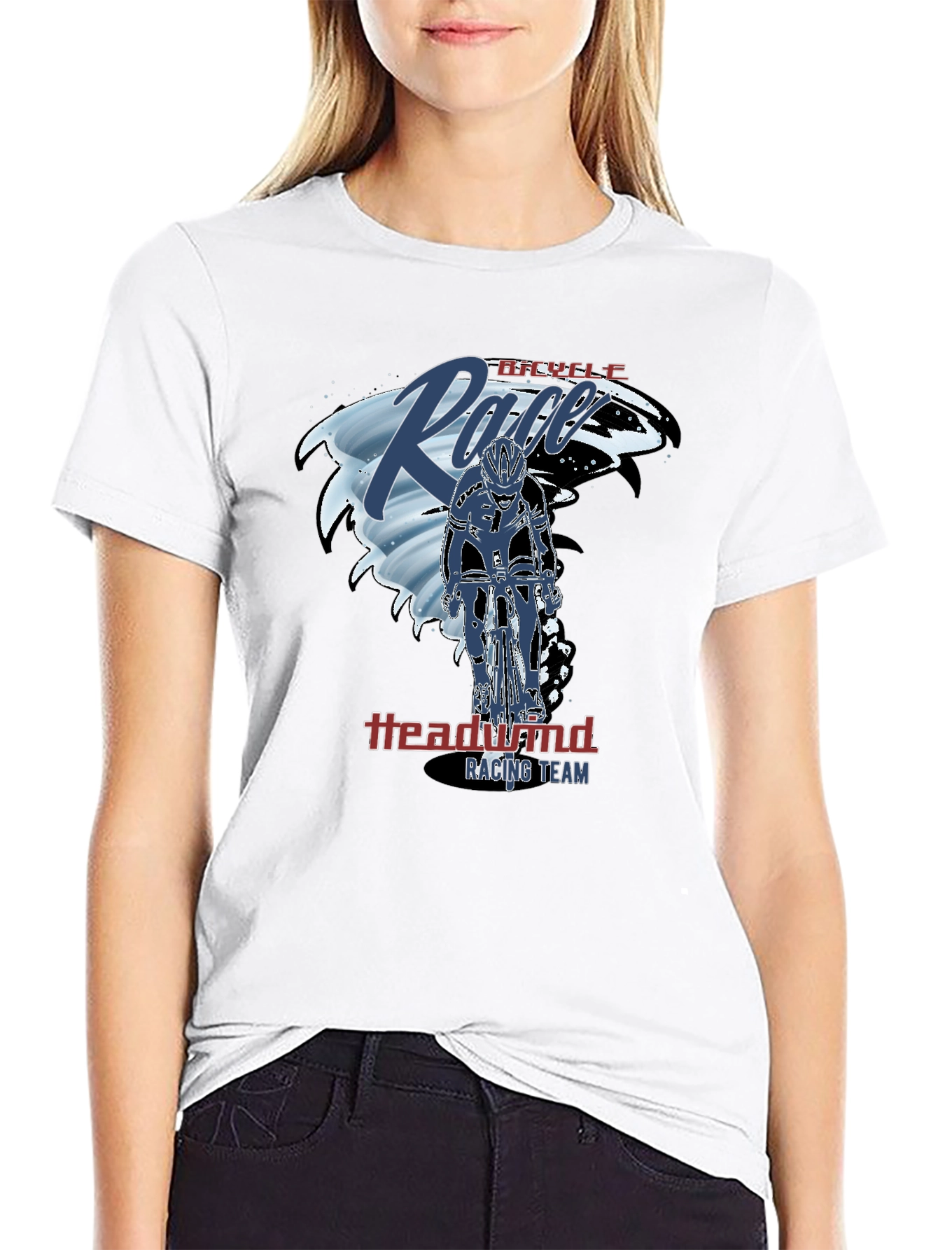 Bicycle Race T-Shirt - Headwind Racing Team - Black