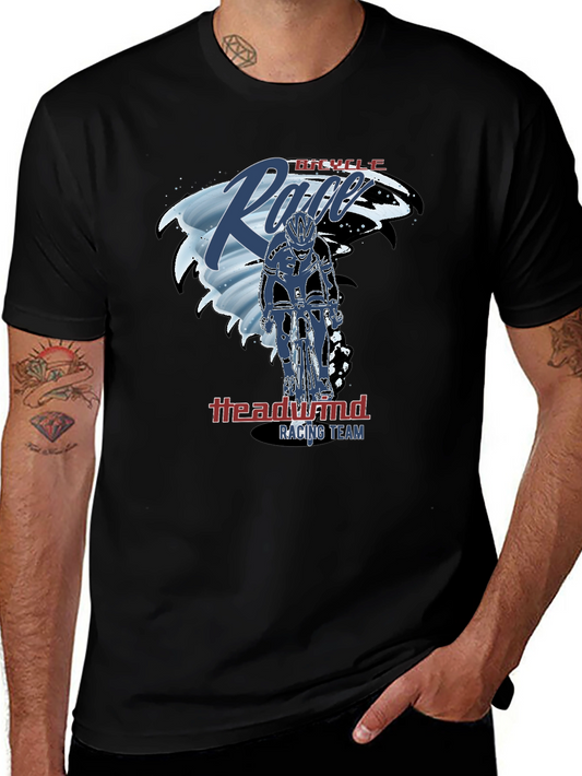 Bicycle Race T-Shirt - Headwind Racing Team - Black