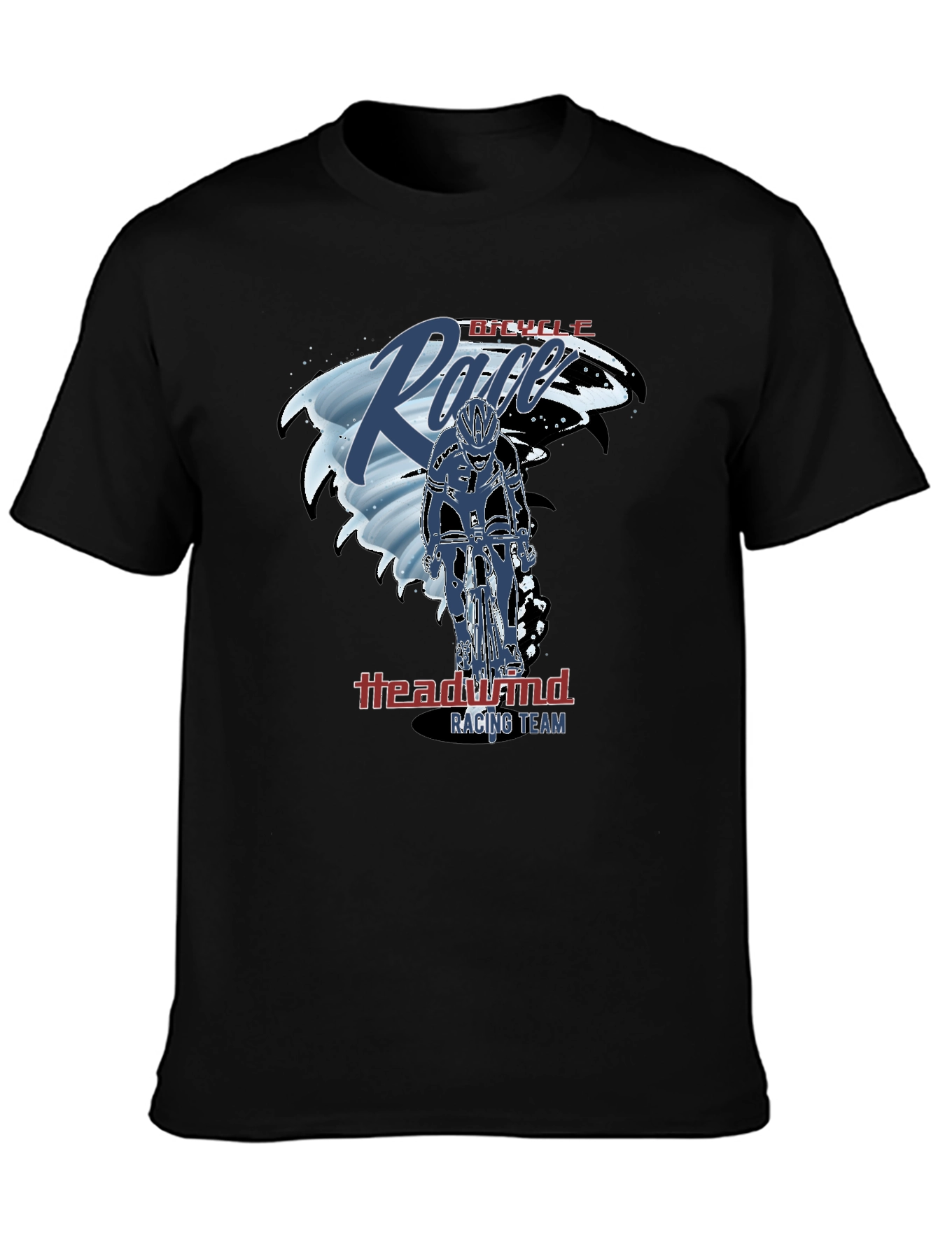 Bicycle Race T-Shirt - Headwind Racing Team - Black