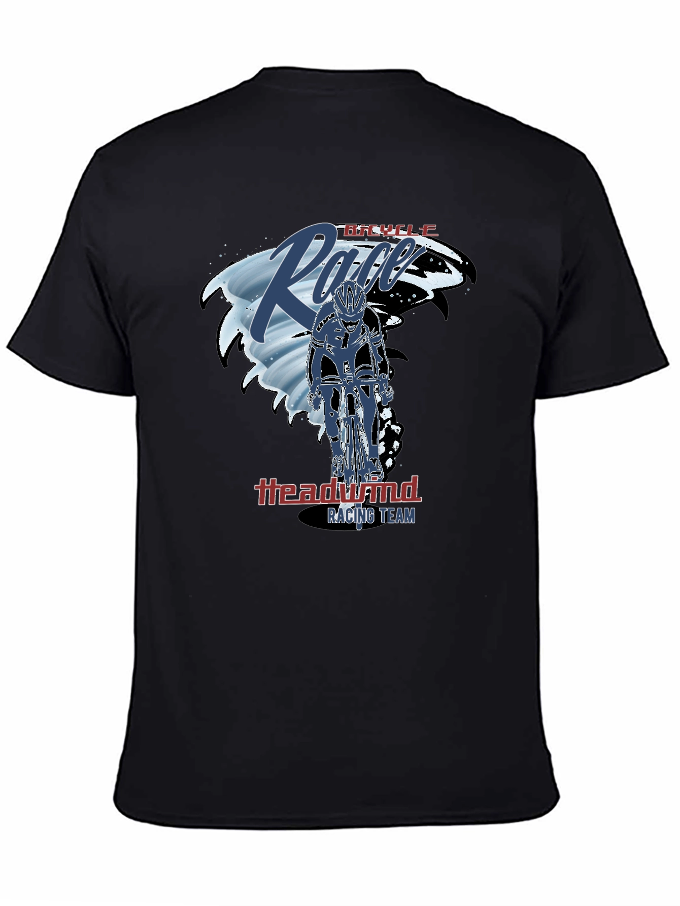 Bicycle Race T-Shirt - Headwind Racing Team - Black
