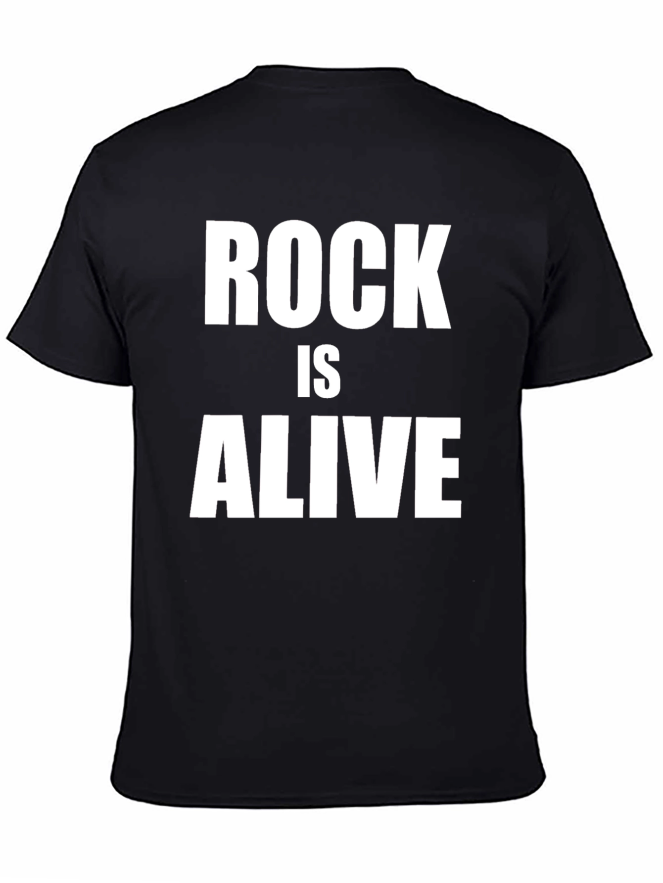 Rock Is Alive Black Graphic T-Shirt
