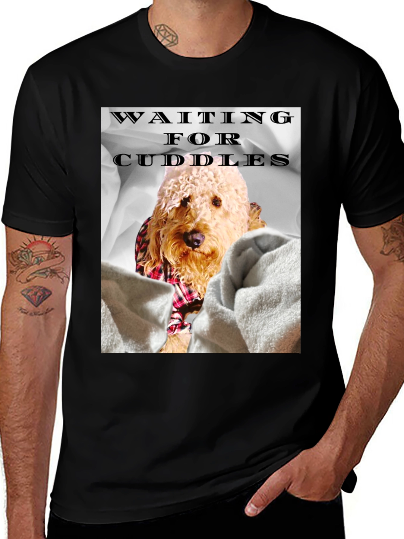 Waiting for Cuddles Dog T-Shirt