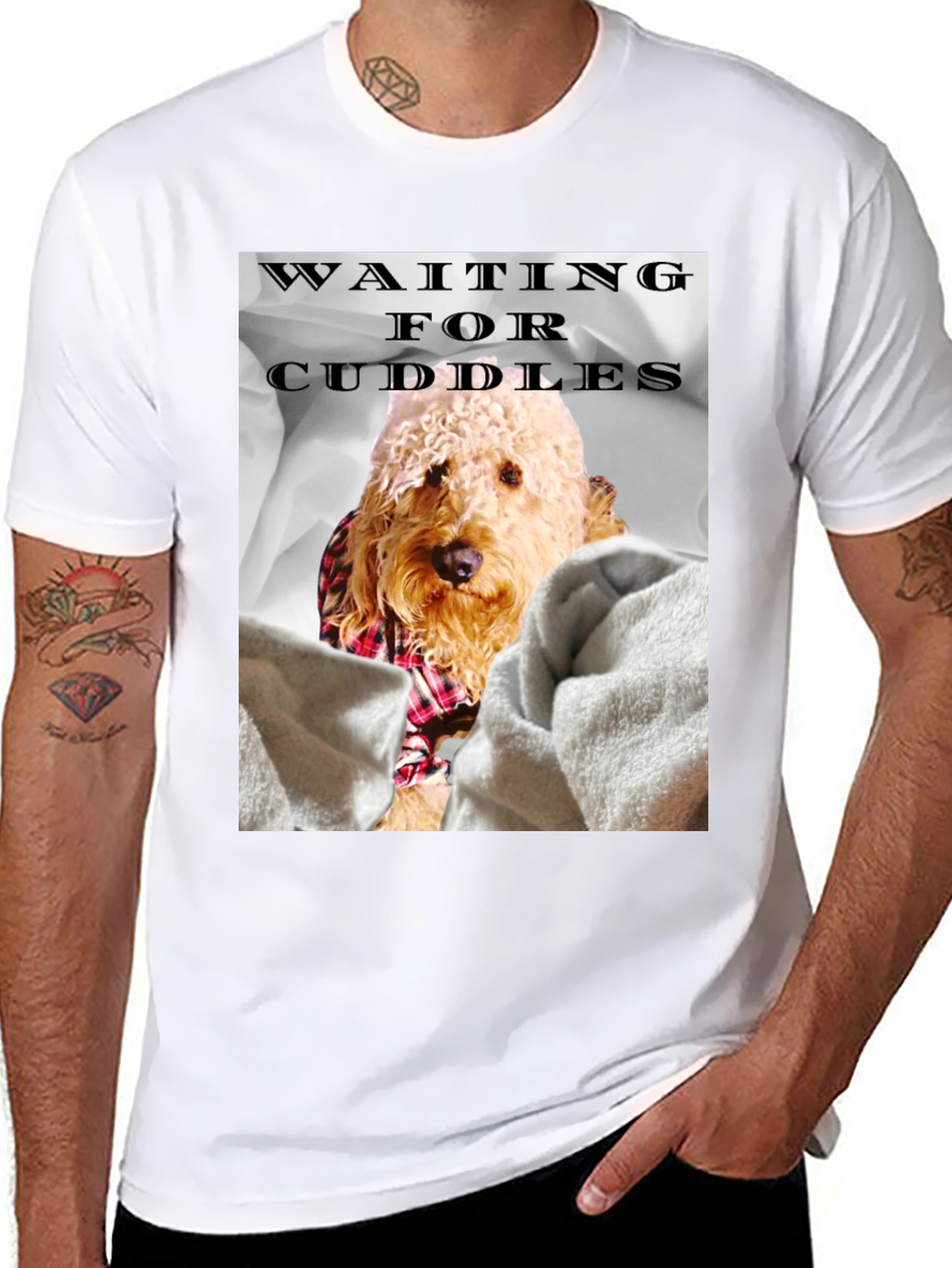 Waiting for Cuddles Dog T-Shirt