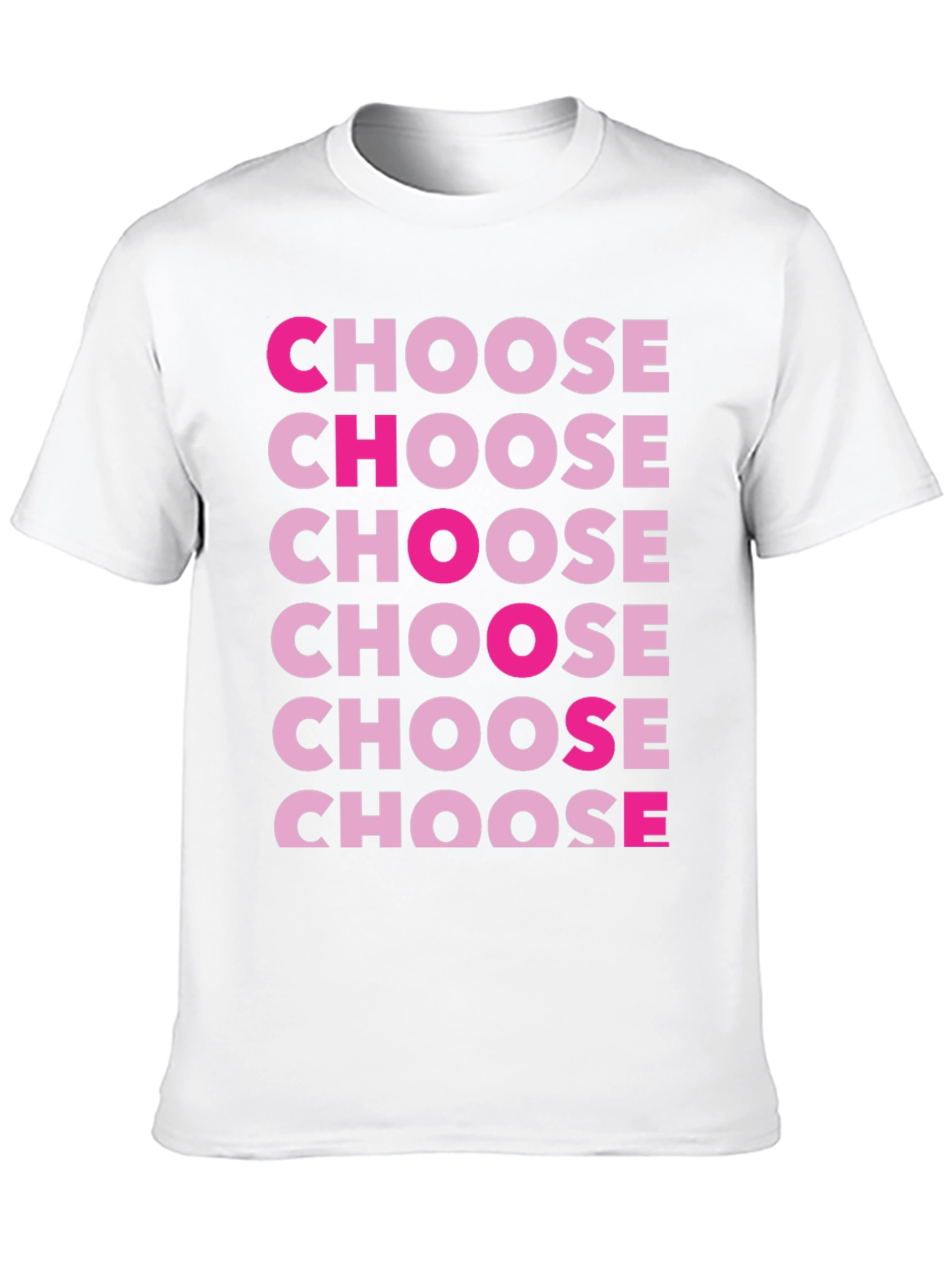 Choose Graphic Print Crew Neck T-Shirt