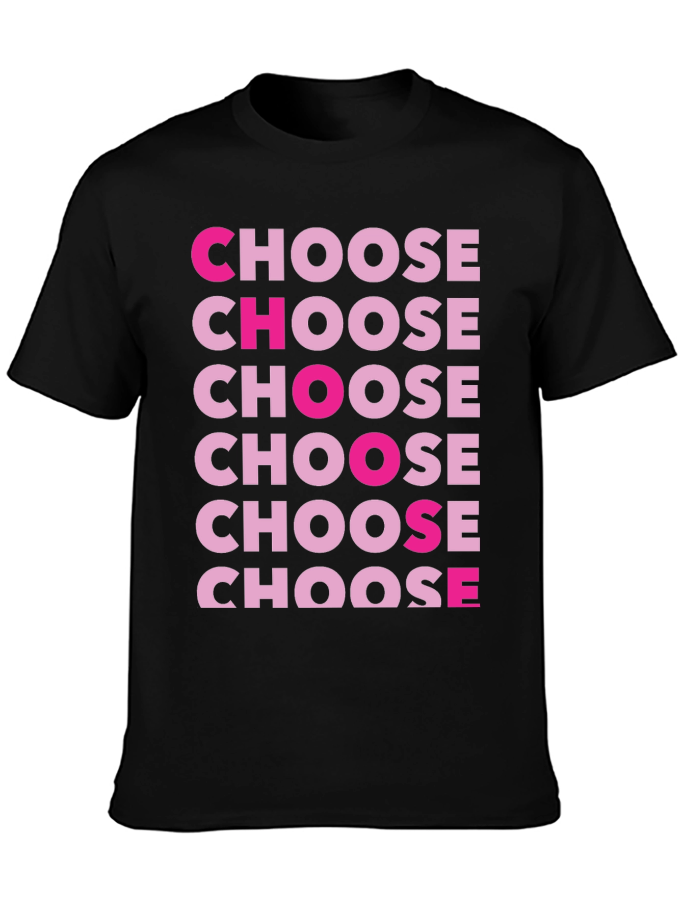 Choose Graphic Print Crew Neck T-Shirt