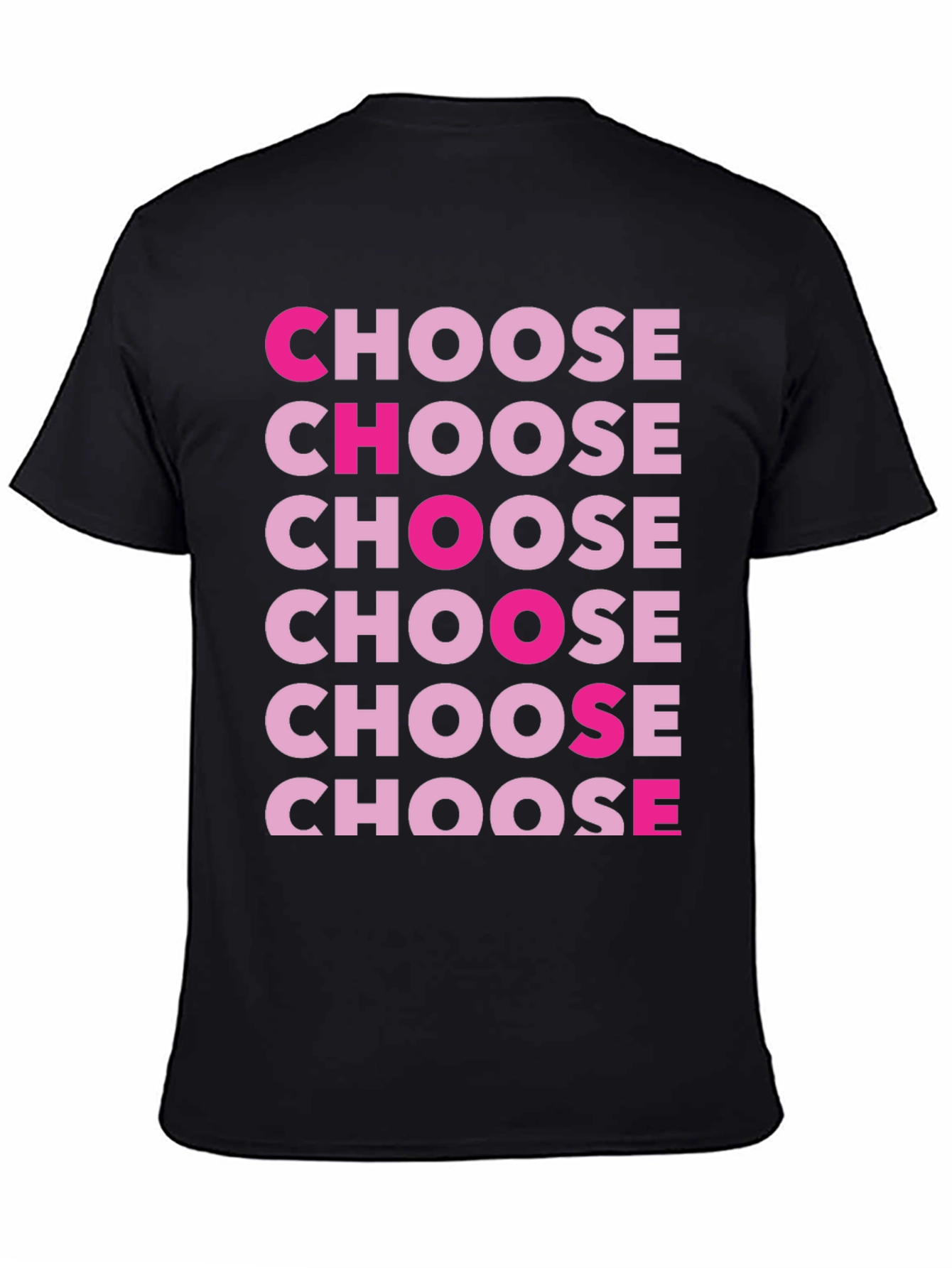 Choose Graphic Print Crew Neck T-Shirt
