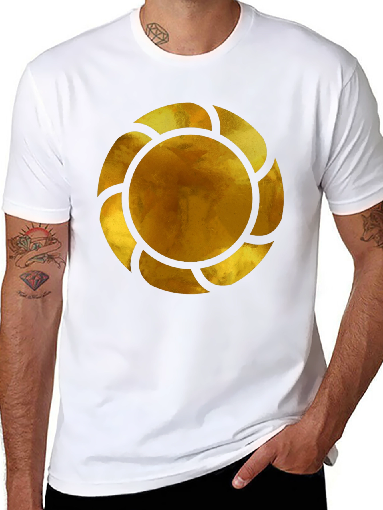 Golden Emblem Black T-Shirt