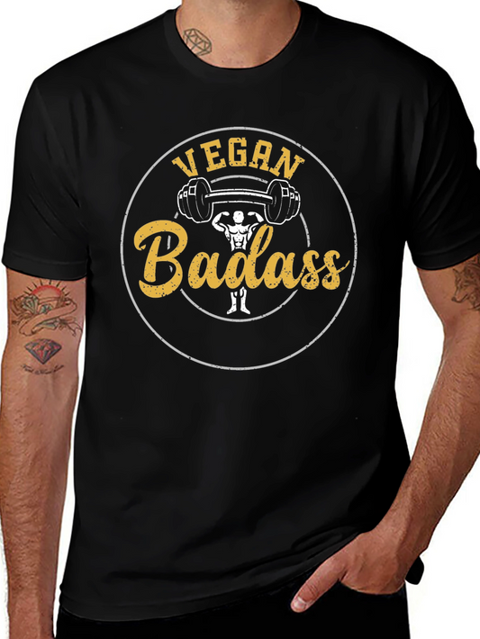 Vegan Badass T-Shirt - Weightlifting Design